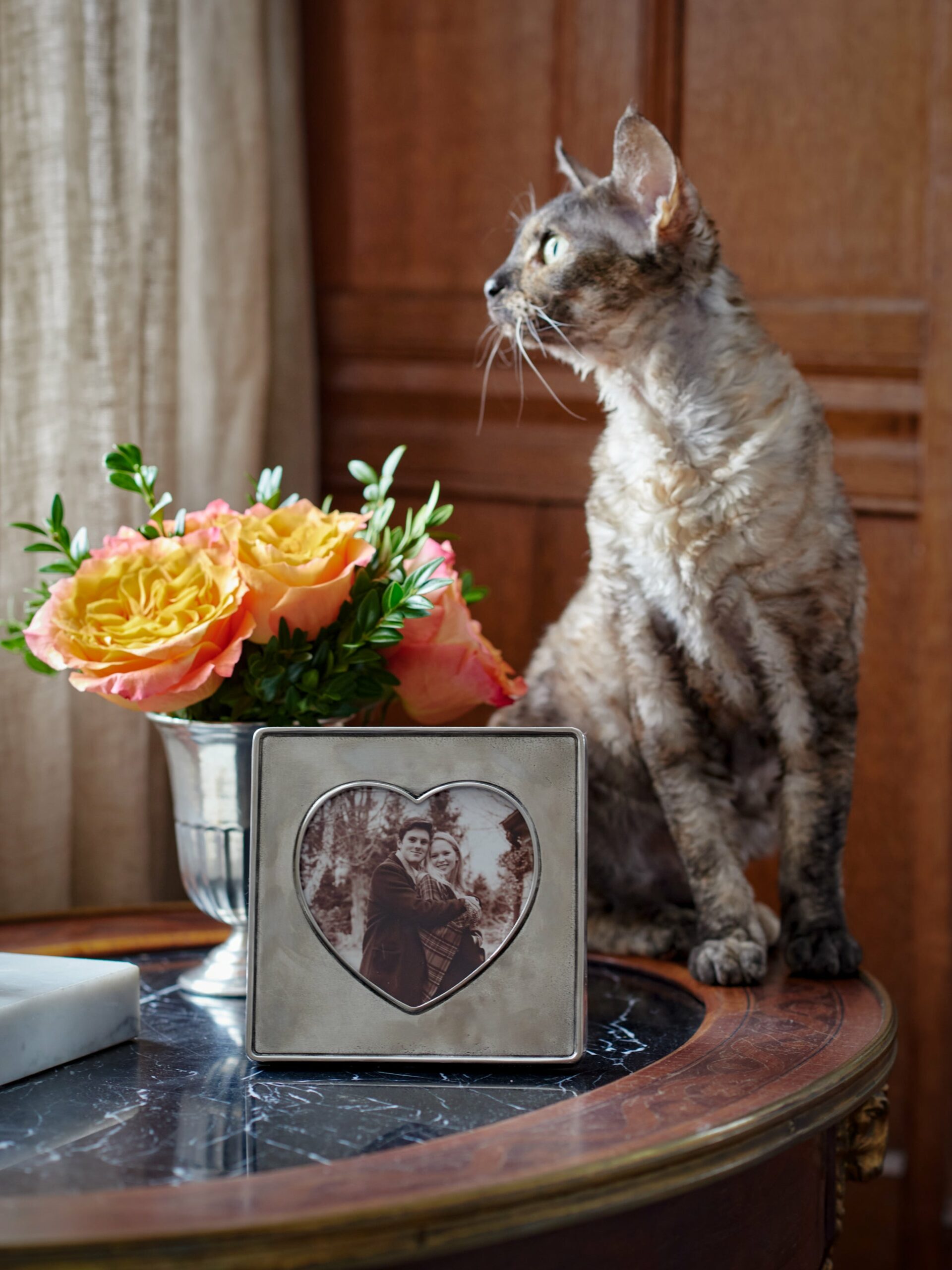 MATCH Pewter Heart In Square Frame