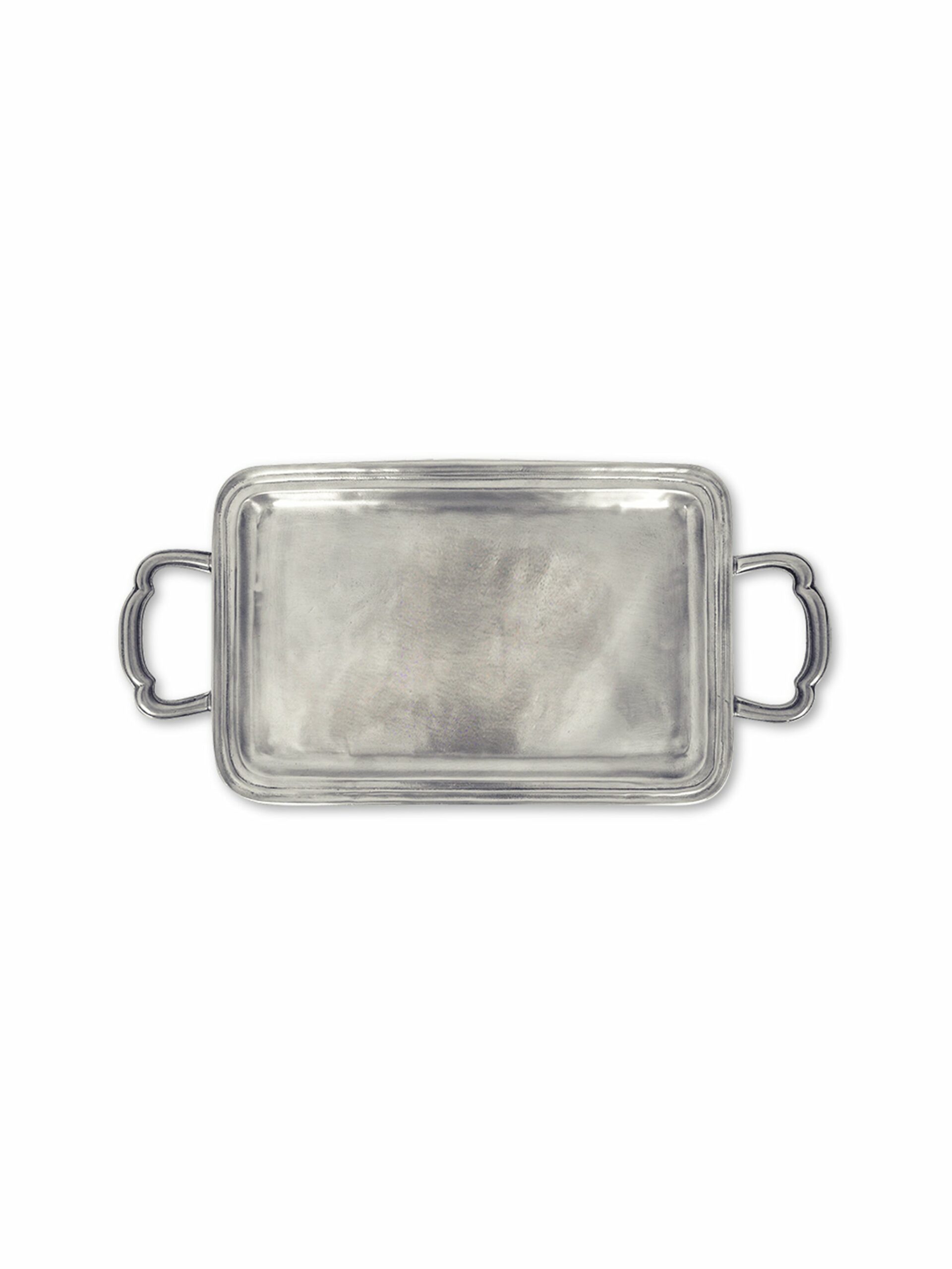 MATCH Pewter Lago Rectangle Tray With Handles