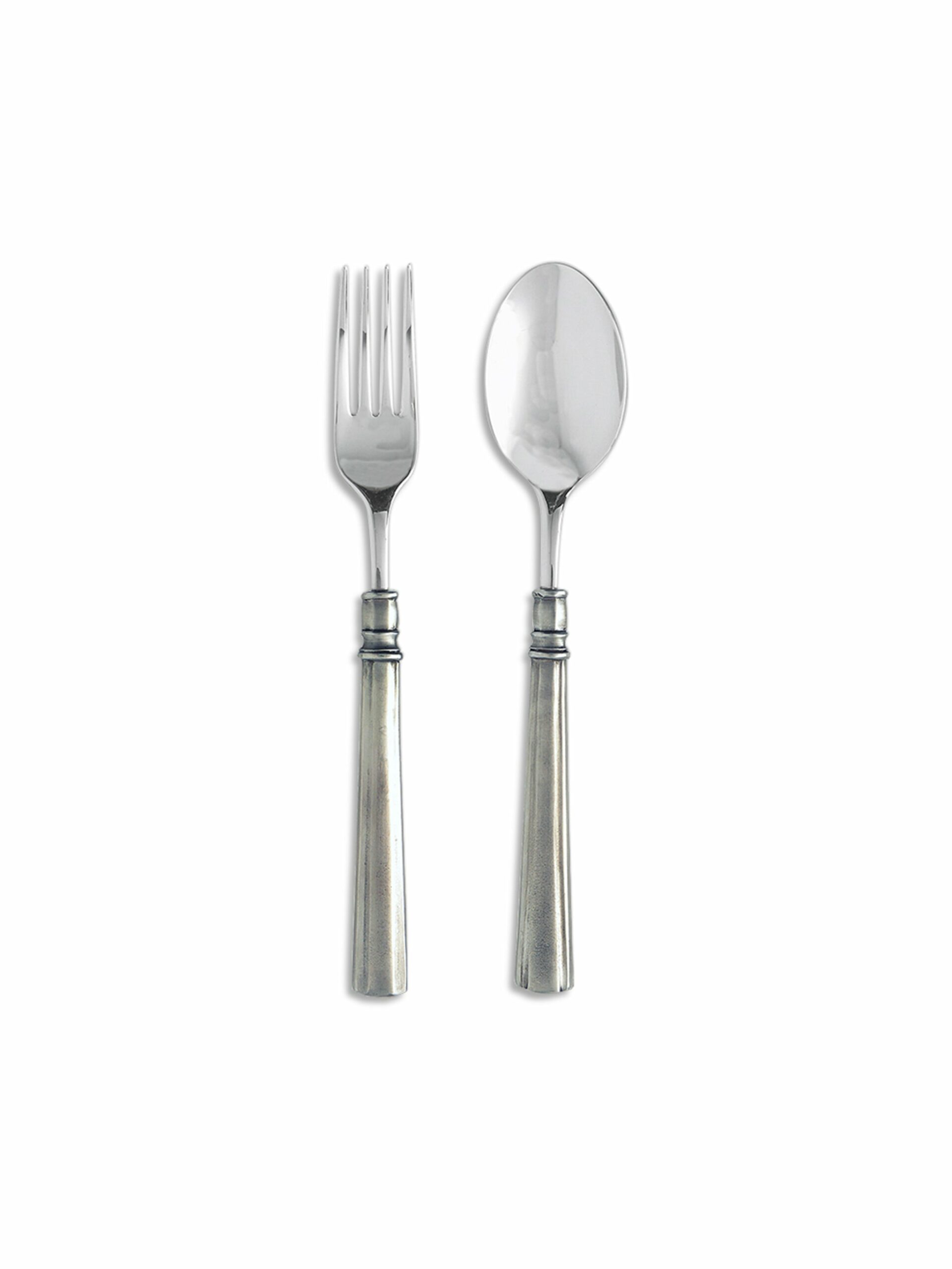 MATCH Pewter Lucia Serving Fork and Spoon