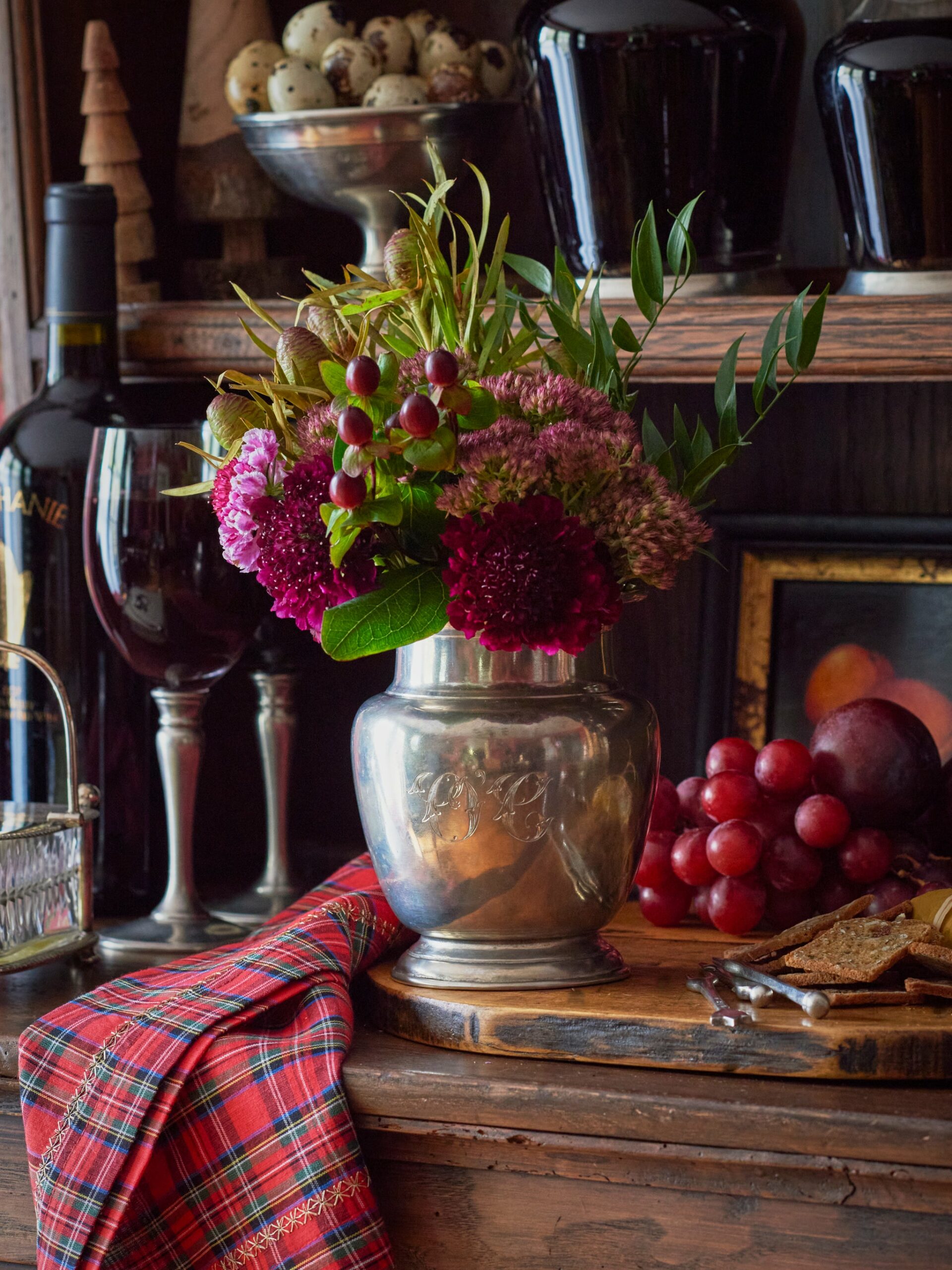 MATCH Pewter Rimmed Vase