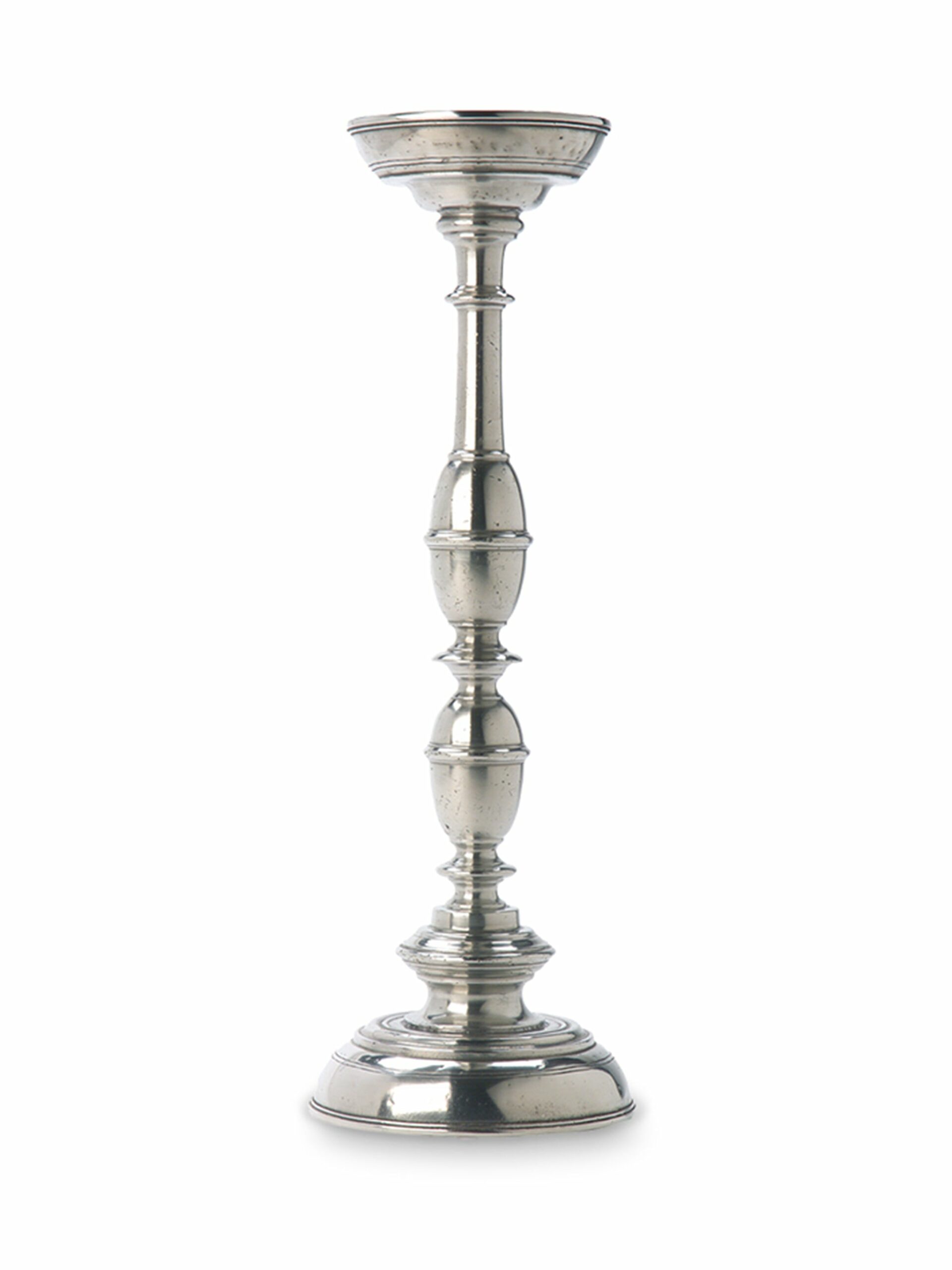 MATCH Pewter Siena Pillar Candlestick