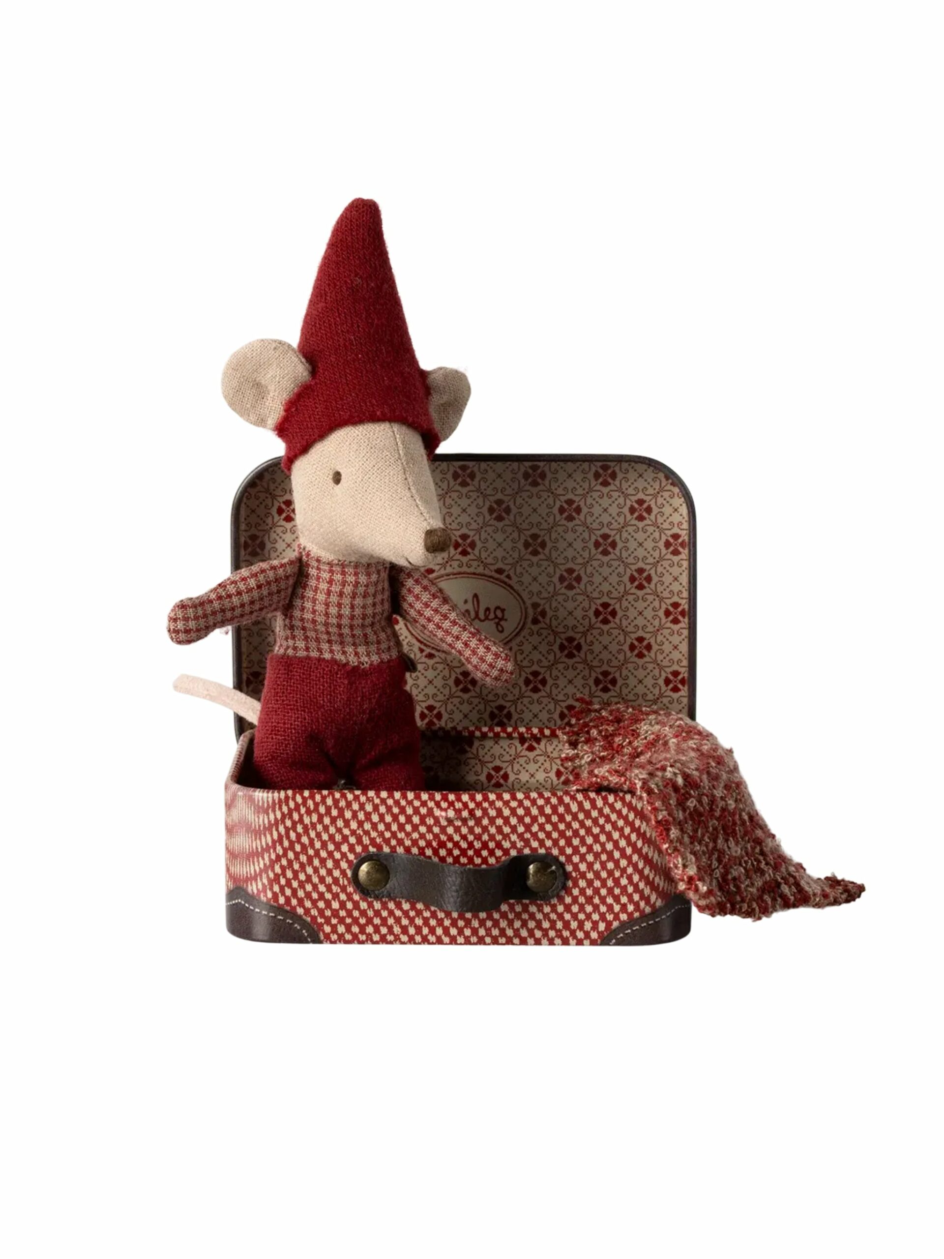 Maileg Christmas Mouse Baby in Suitcase