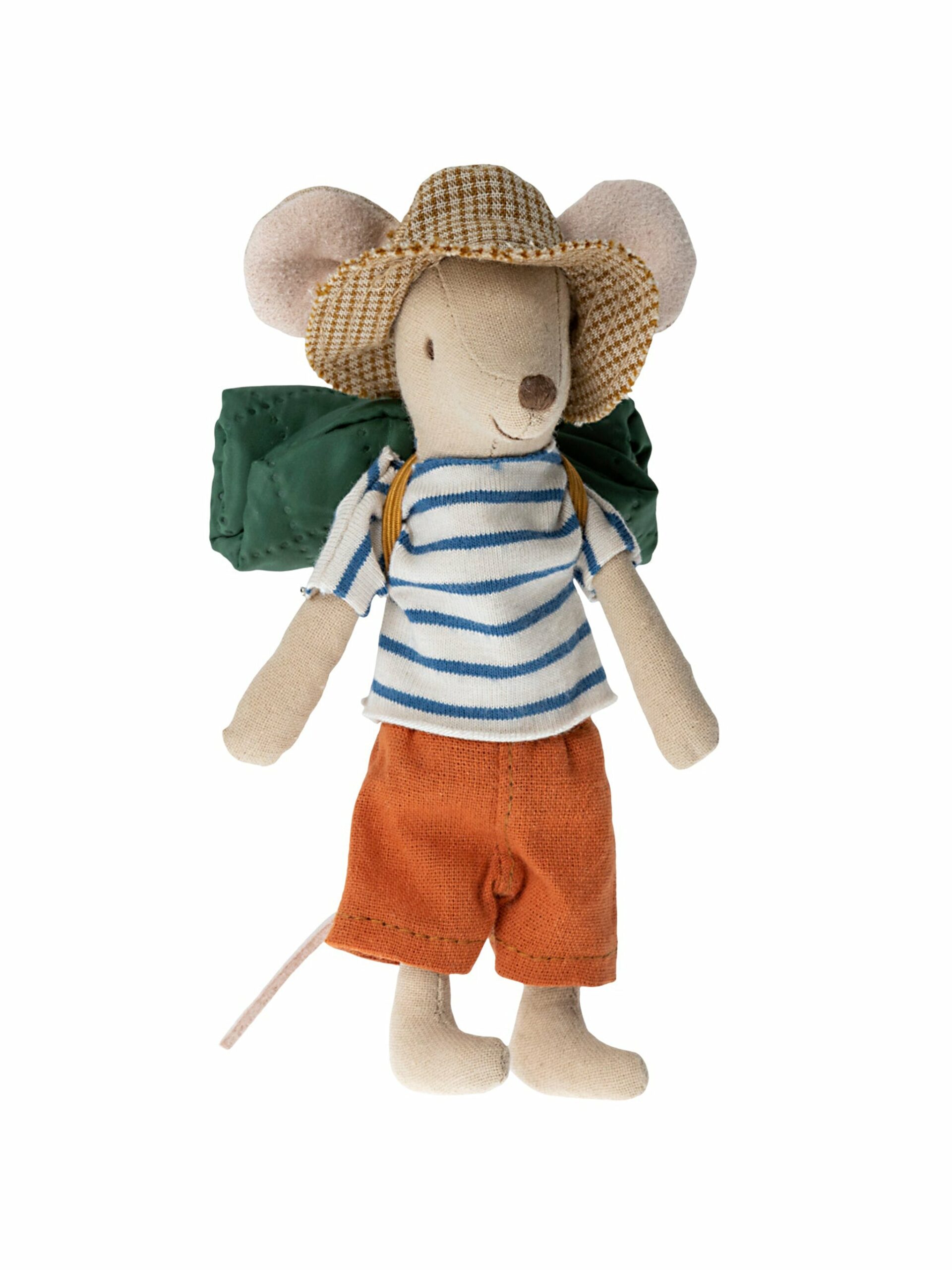 Maileg Hiker Mouse Big Brother Blue Striped Shirt