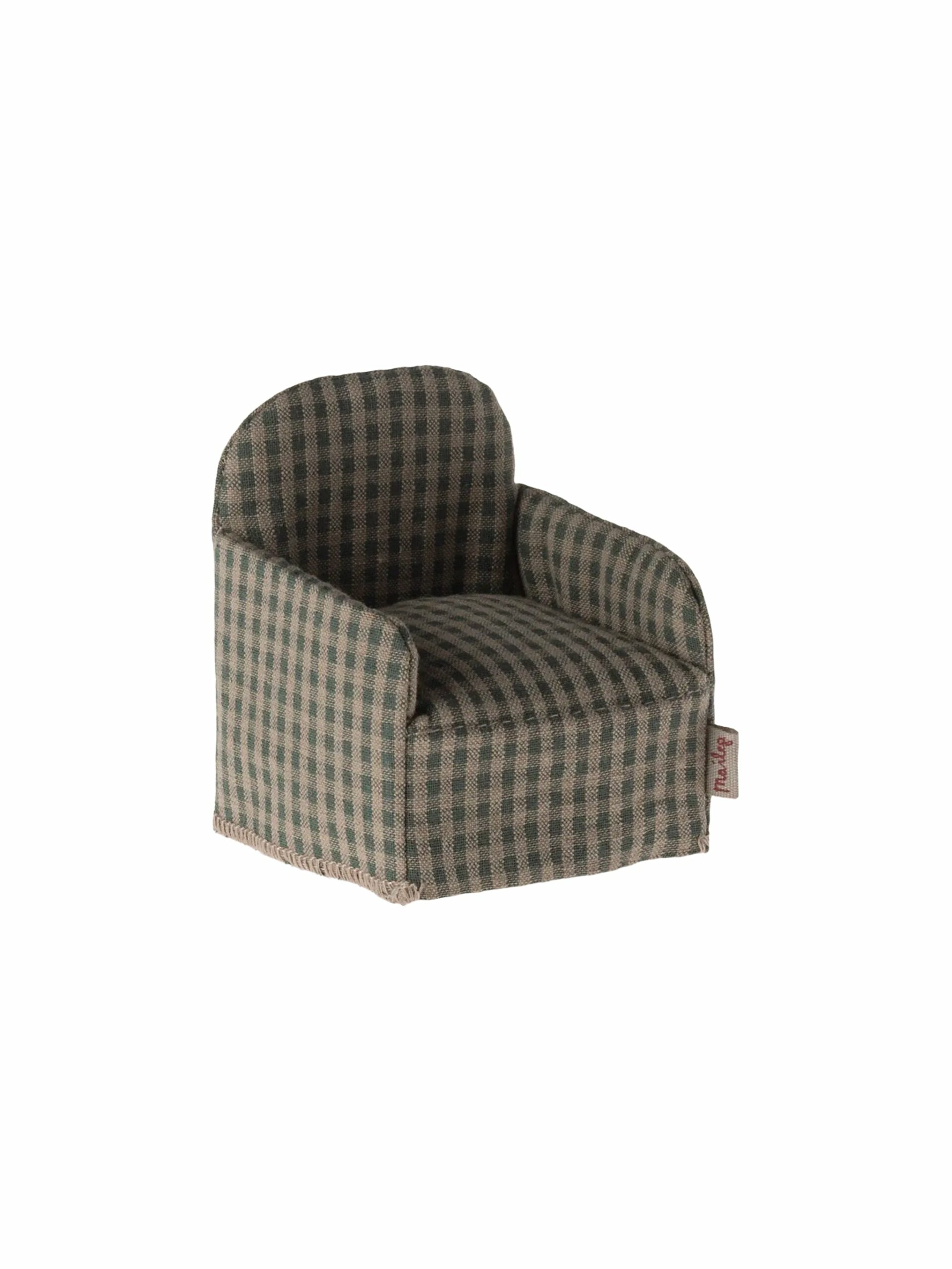 Maileg Mouse Chair Green Checker