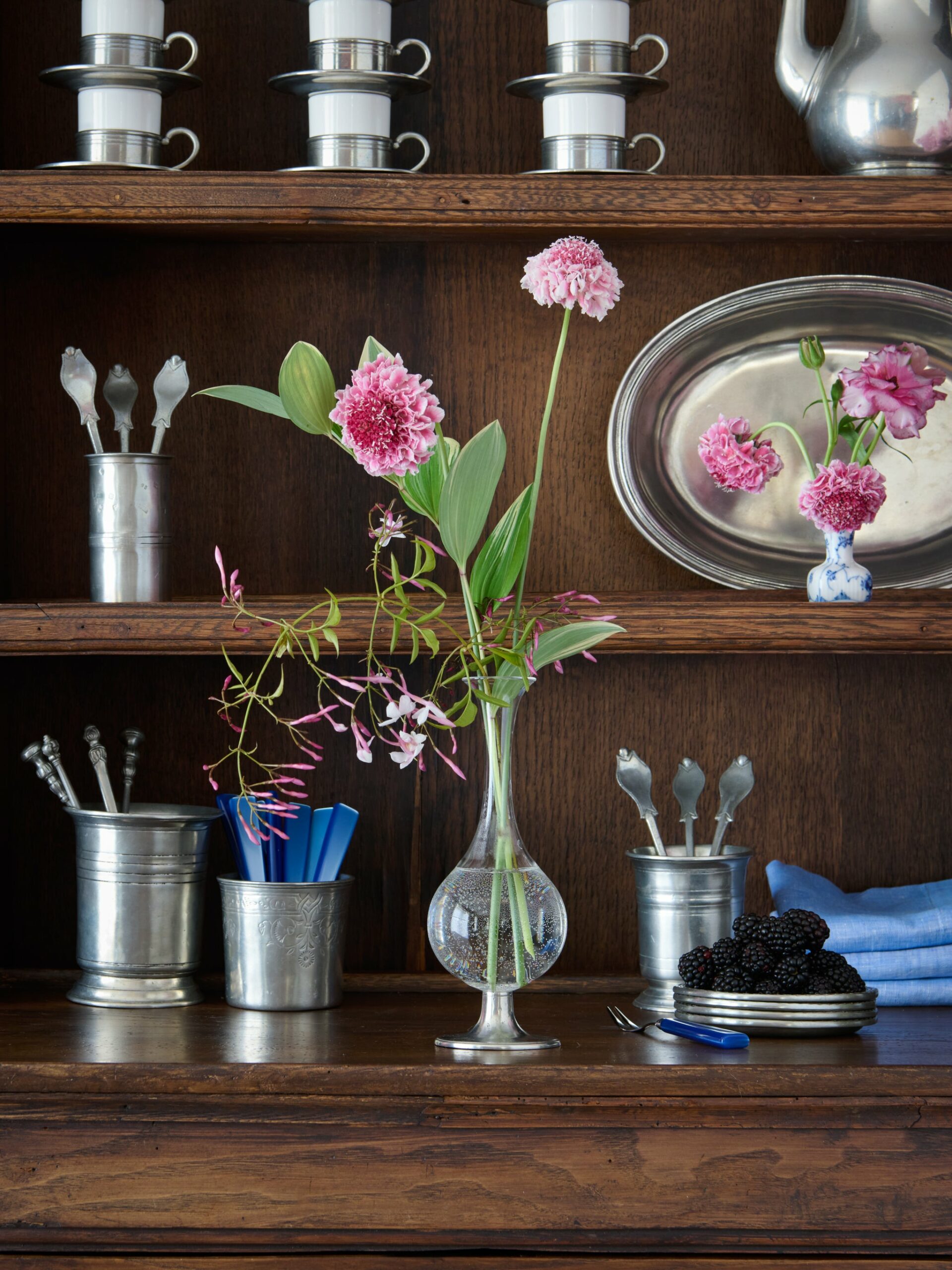 MATCH Pewter Footed Glass Vase