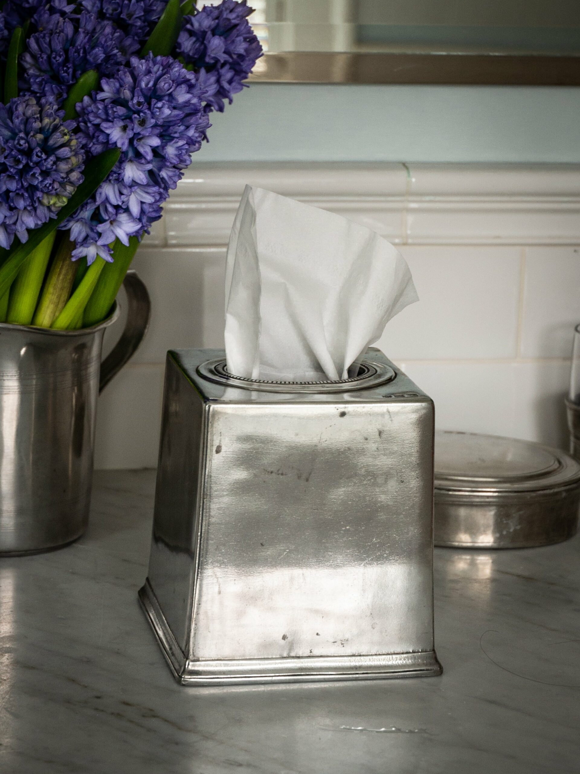 MATCH Pewter Square Tissue Box