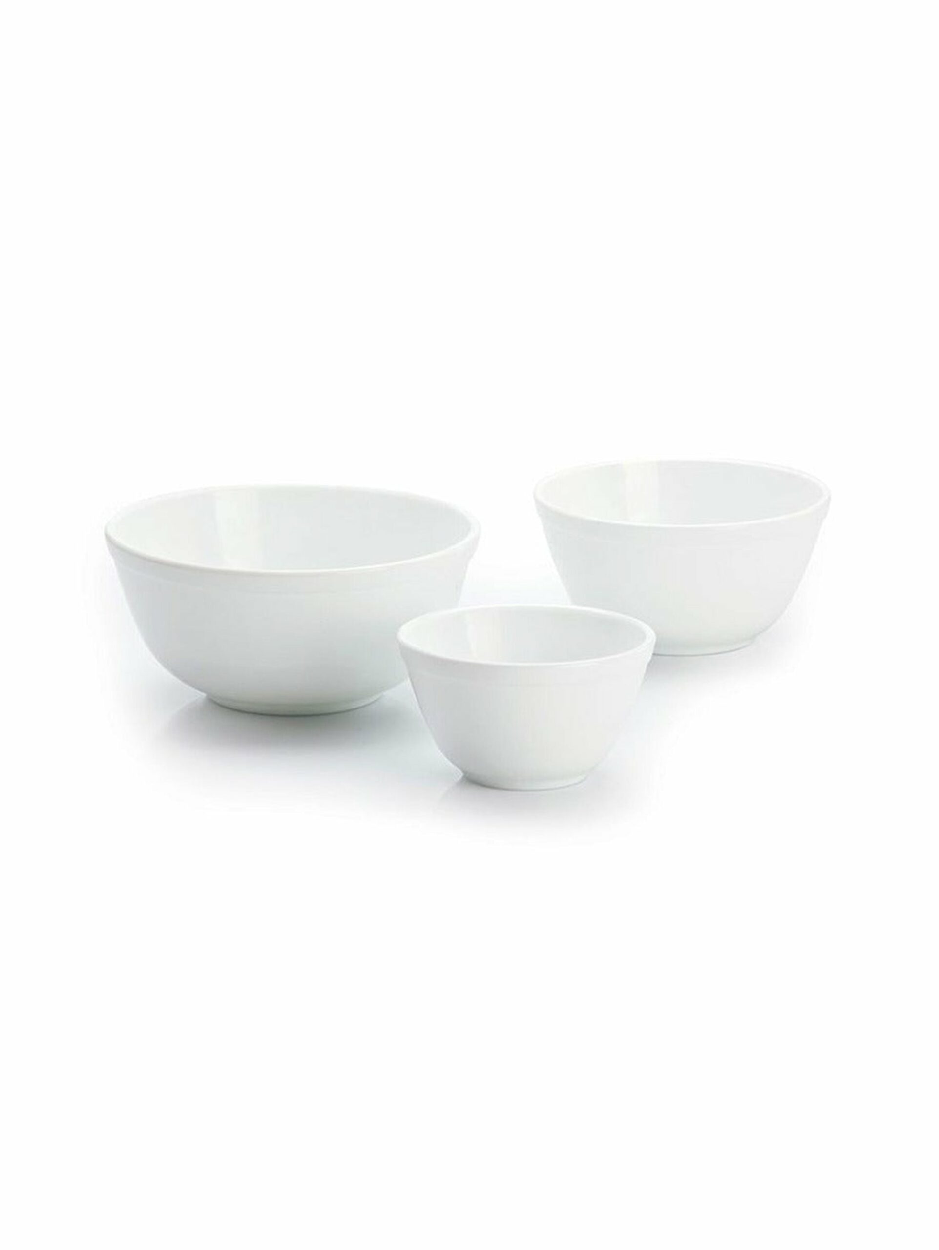 Mosser Glass 3 Piece Mixing Bowl Set Milk