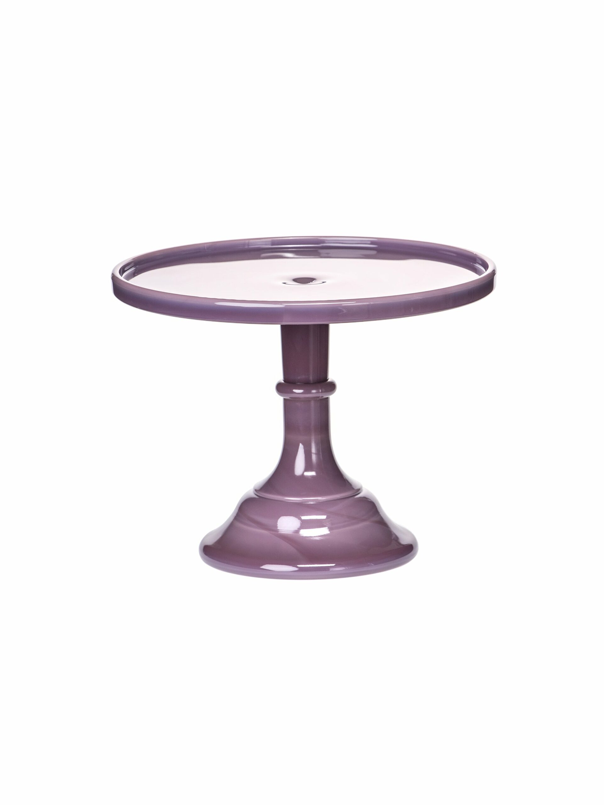 Mosser Glass Purple Cake Stand