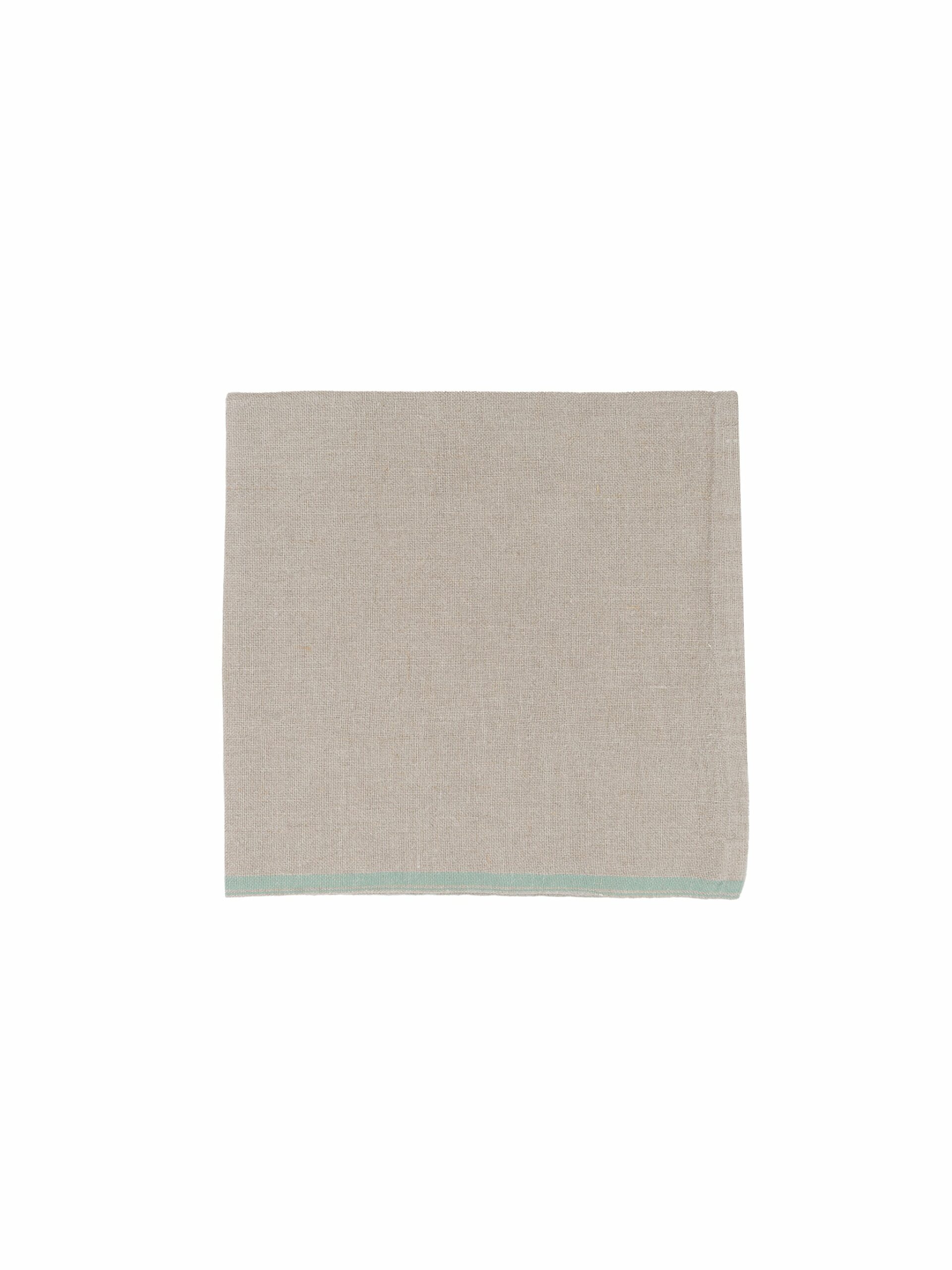 Mungo Duck Egg Linen Selvedge Napkins