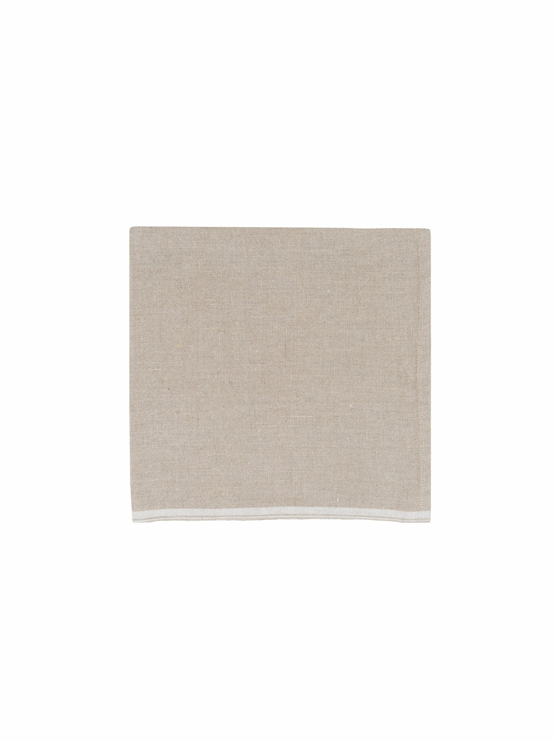 Mungo White Linen Selvedge Napkins