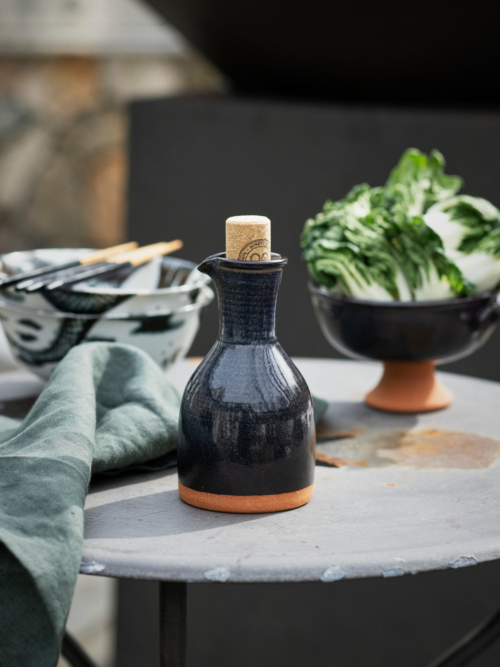 New York Stoneware Black Soy Sauce Pot