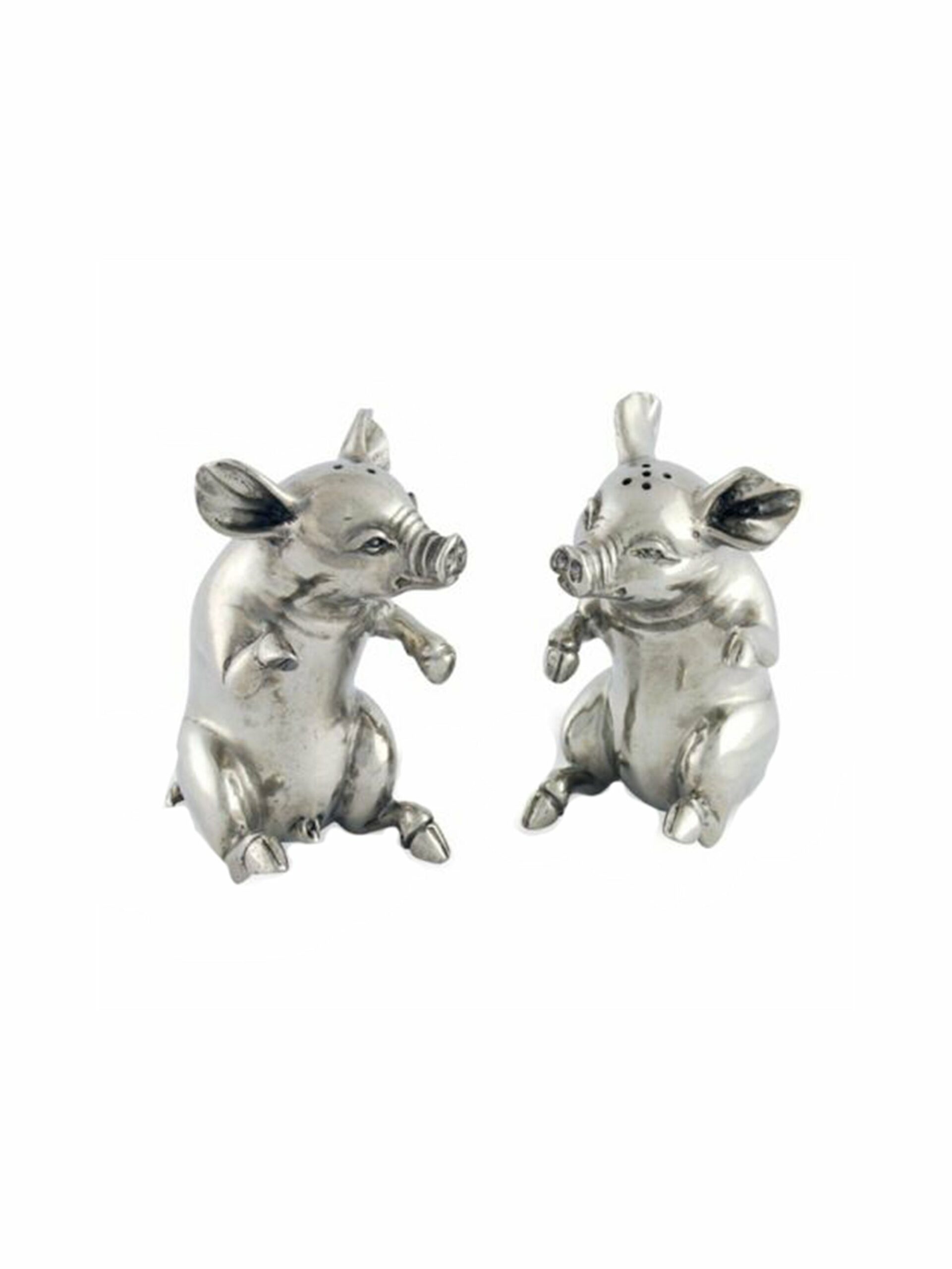 Pewter Pigs Salt and Pepper Shakers