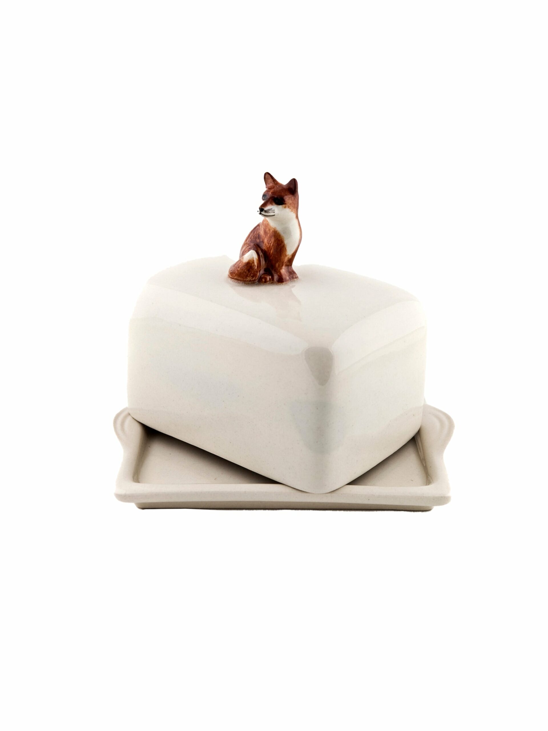 Quail Ceramics Fox Butter Dish