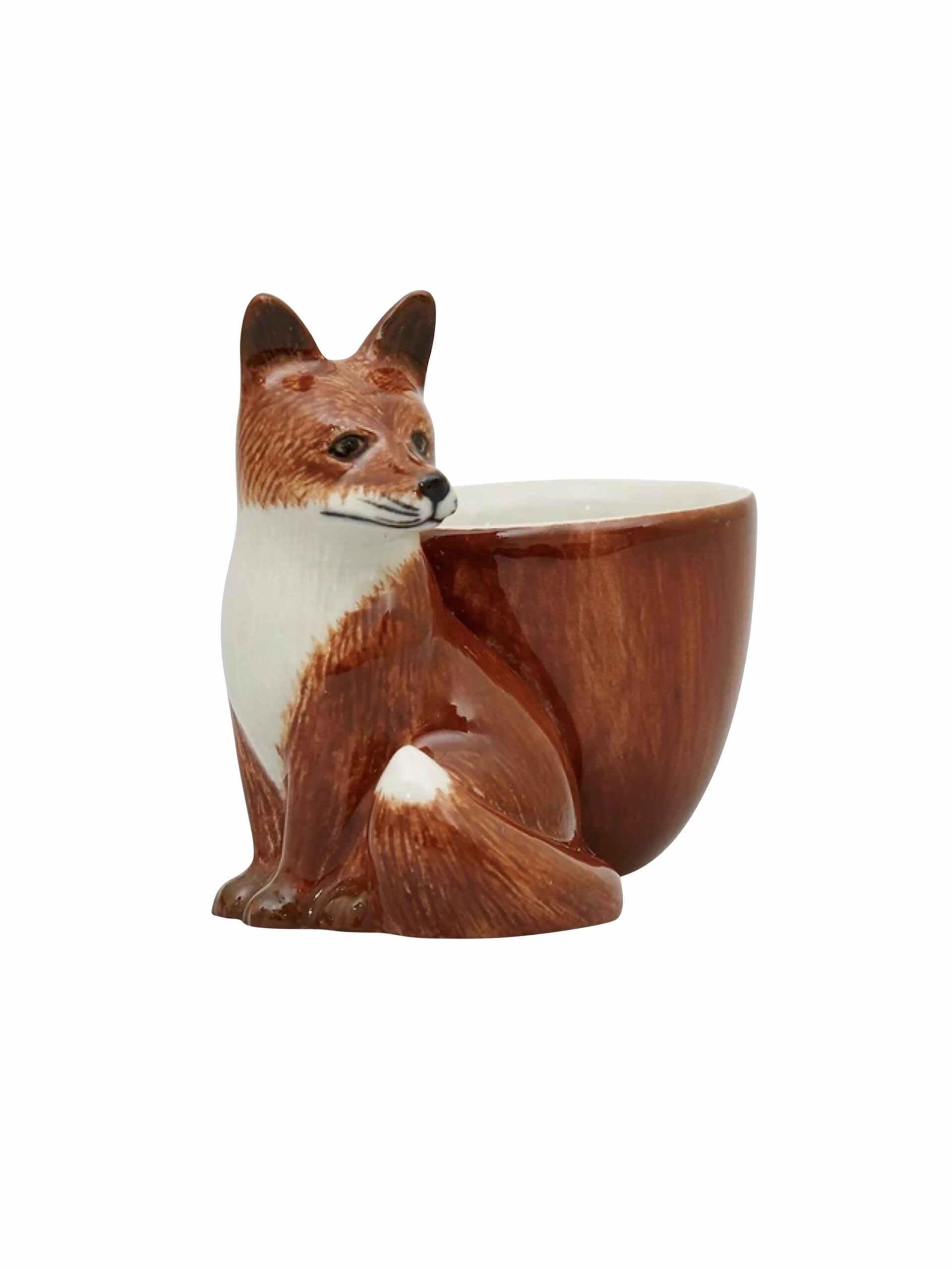 Quail Ceramics Fox with Egg Cups