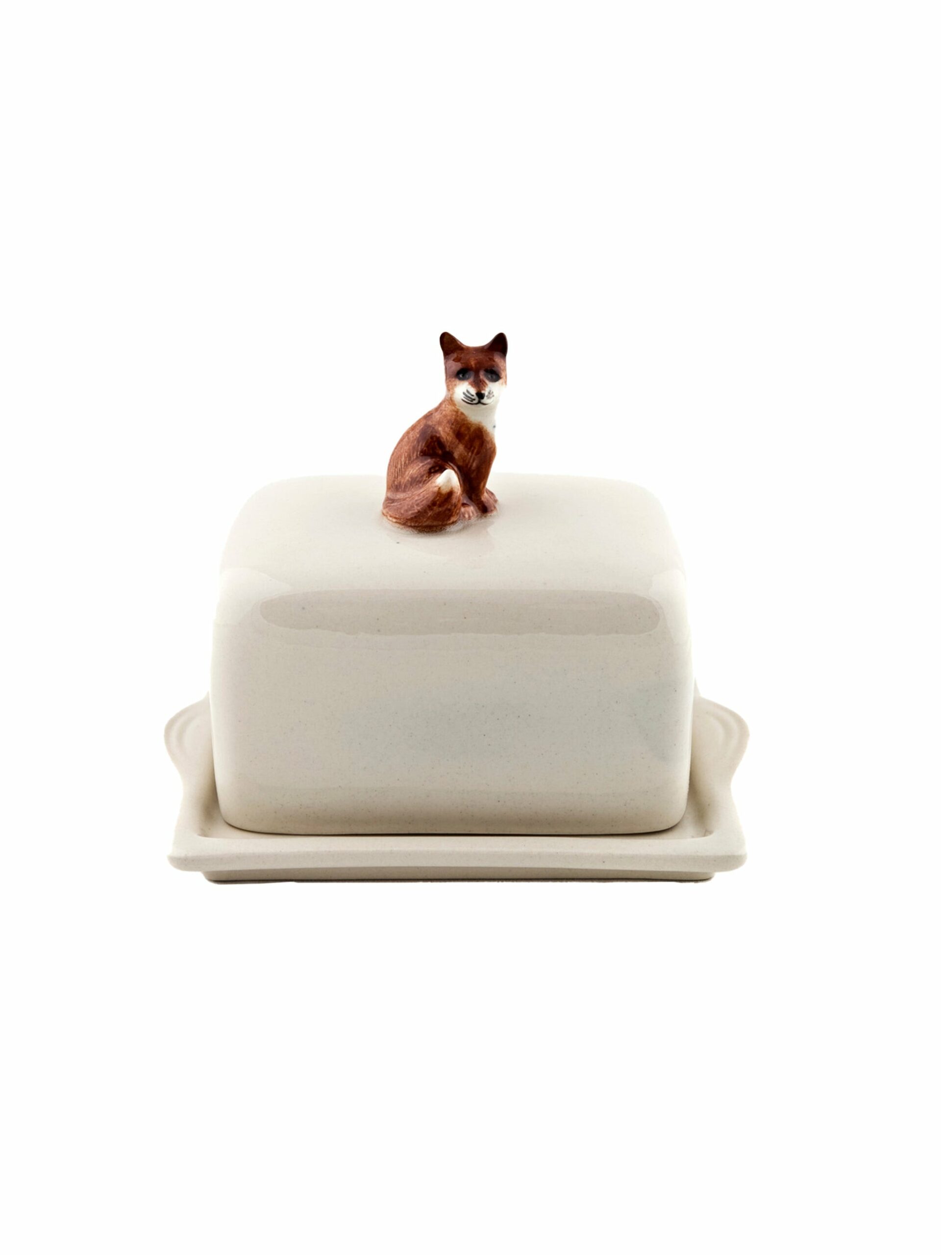 Quail Ceramics Fox Butter Dish