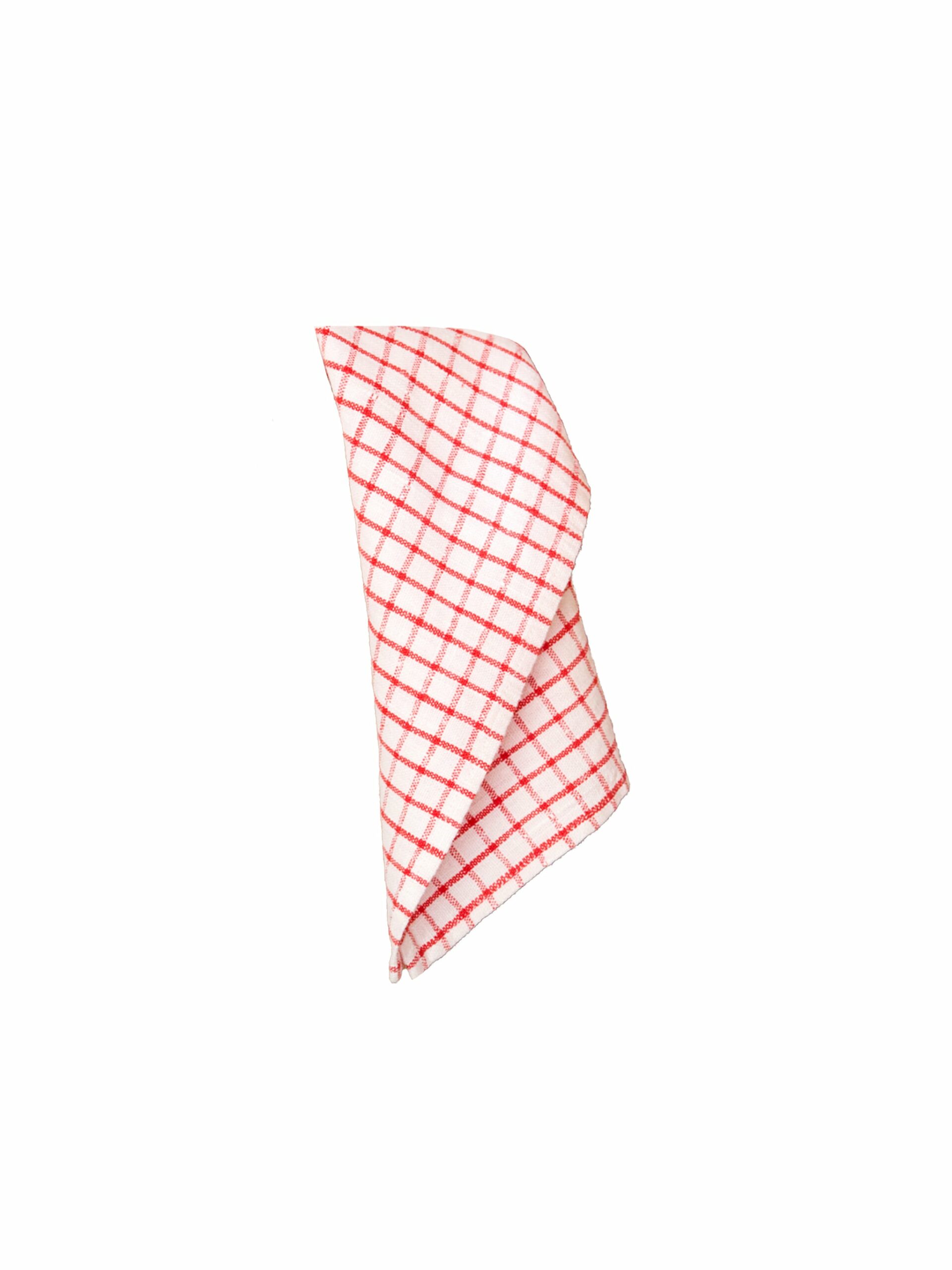 Red and White Graphic Check Kitchen Towels