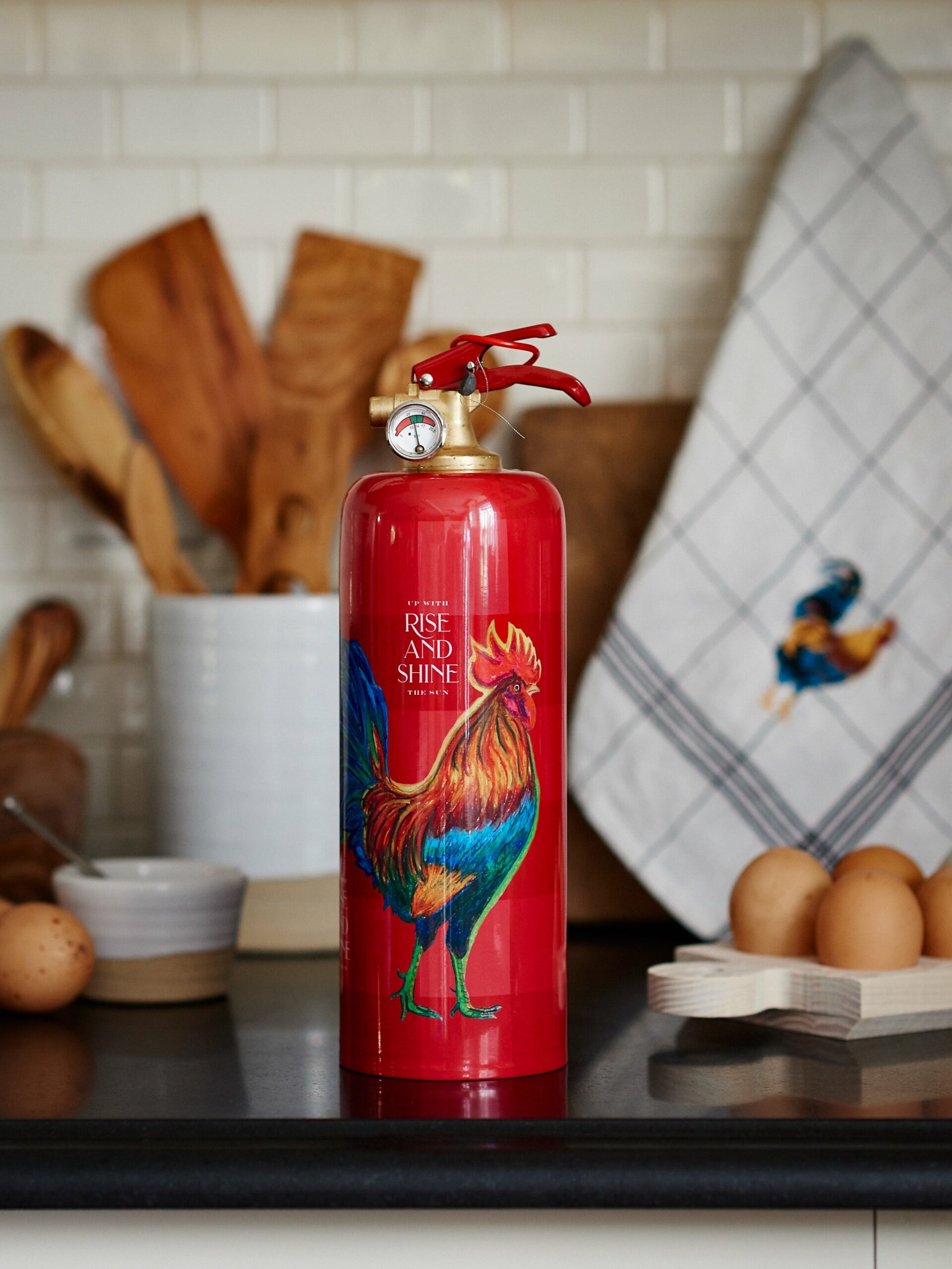 Rise and Shine Rooster Fire Extinguisher