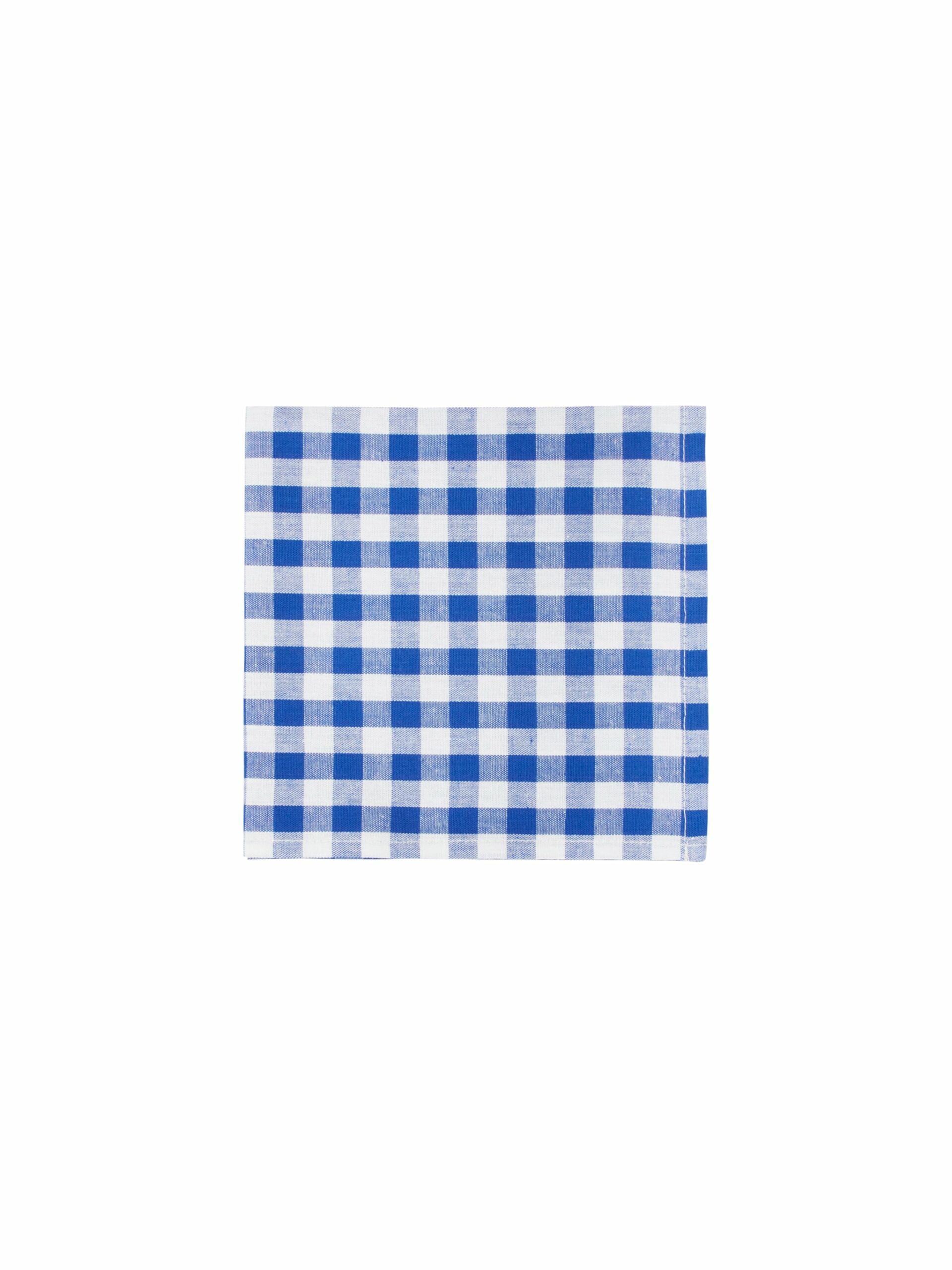 Royal Blue Gingham Linen Collection