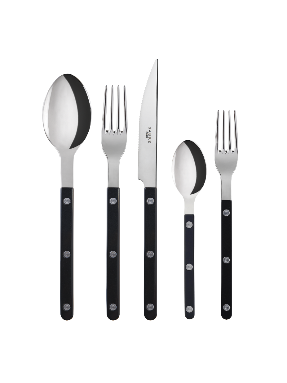 Sabre Paris Bistro Black 5 Piece Place Setting