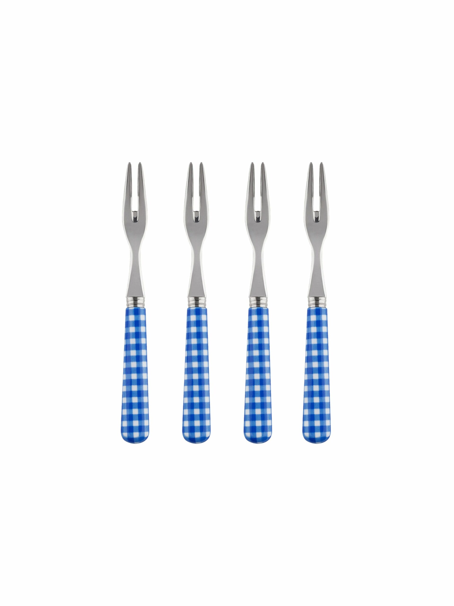 Sabre Paris Gingham Blue Cocktail Forks