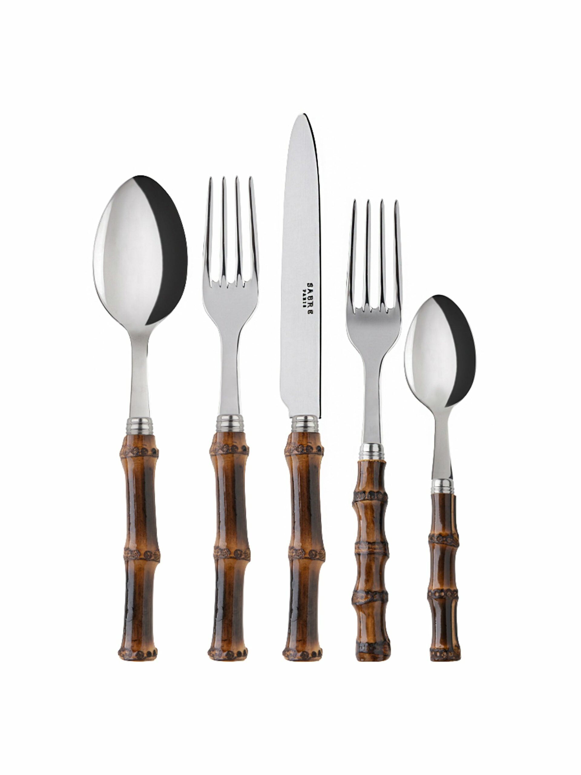 Sabre Paris Bamboo Dark 5 Piece Place Setting