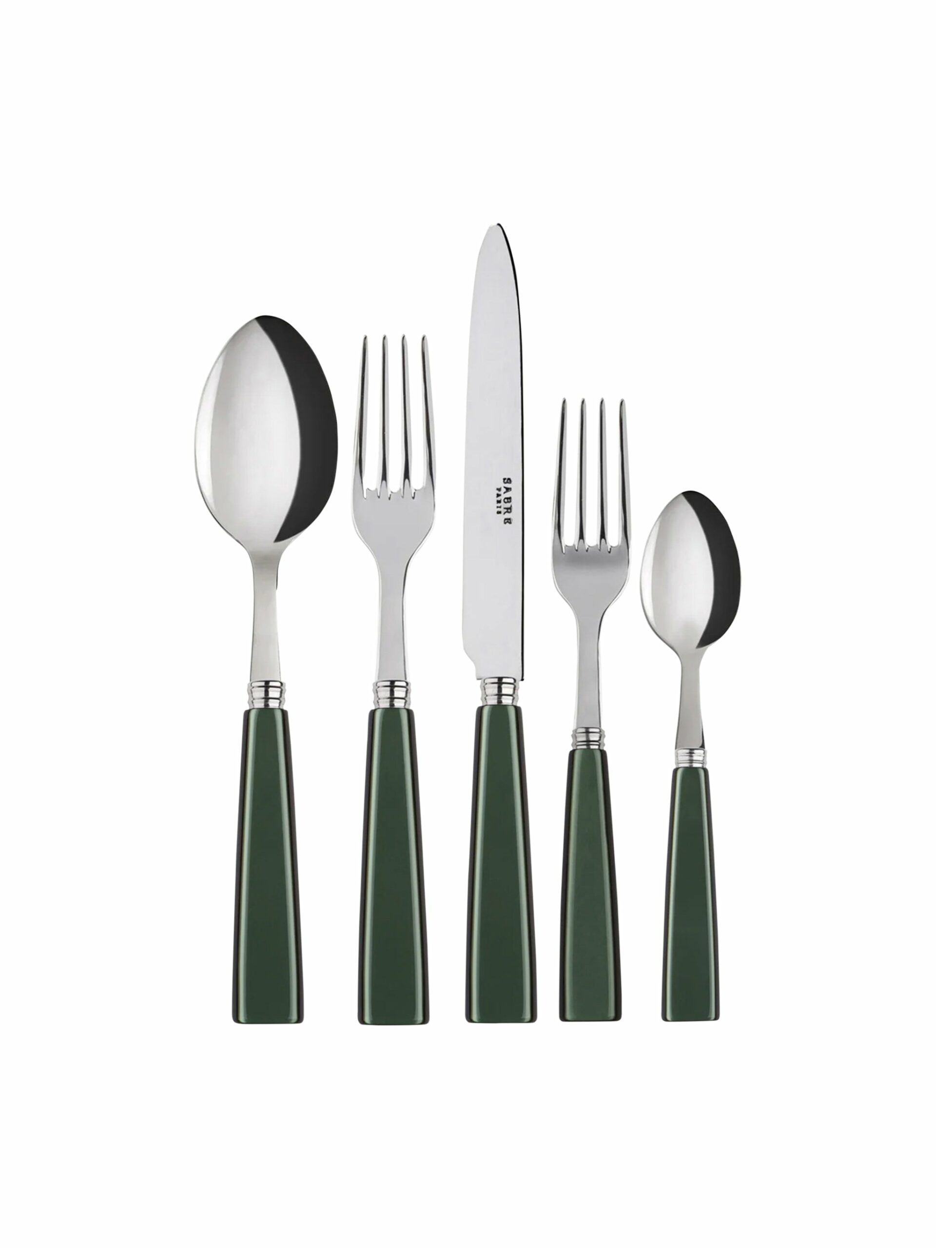 Sabre Paris Icone Dark Green 5 Piece Place Setting