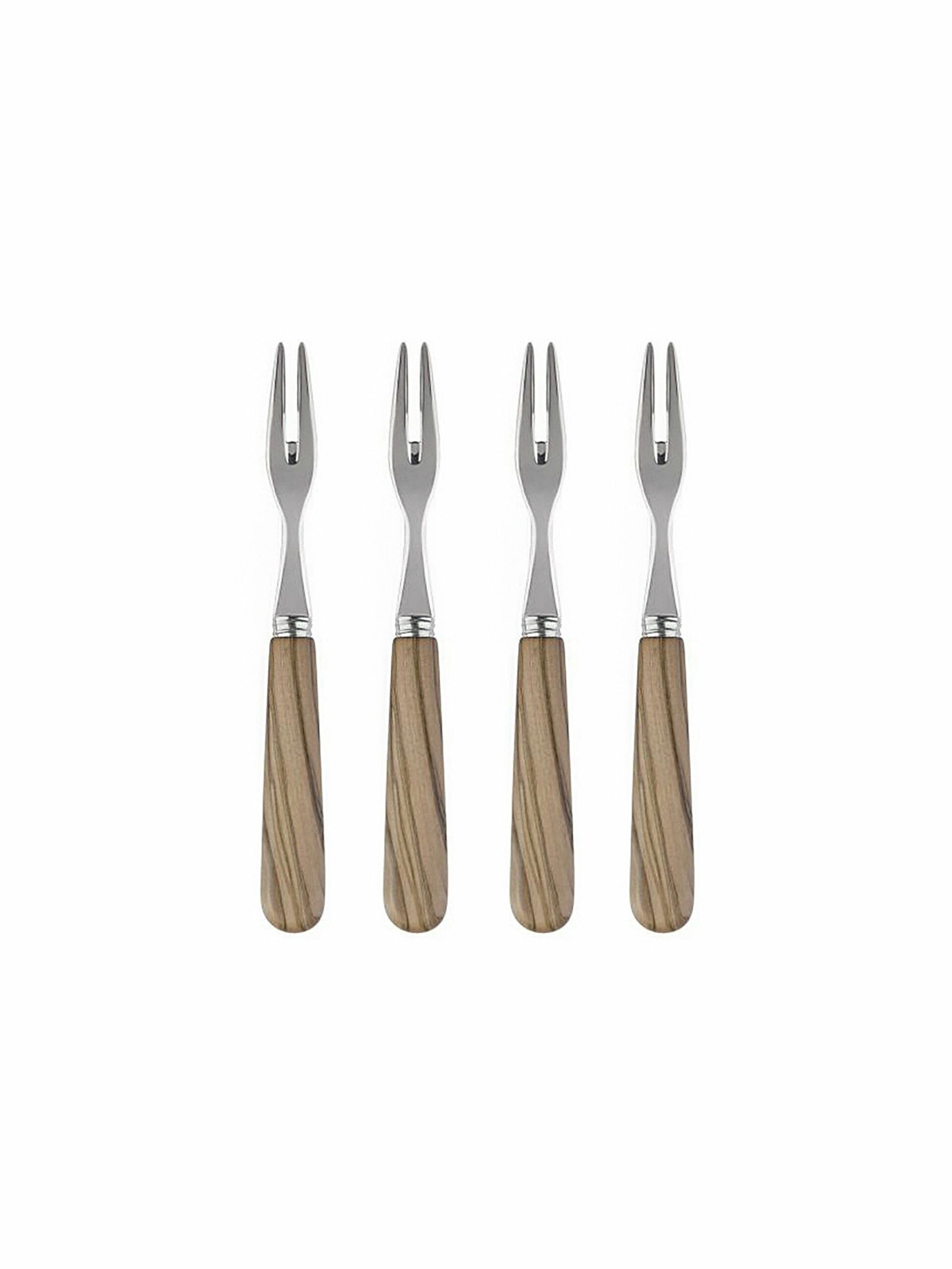 Sabre Paris Lavandou Olive Wood Cocktail Forks