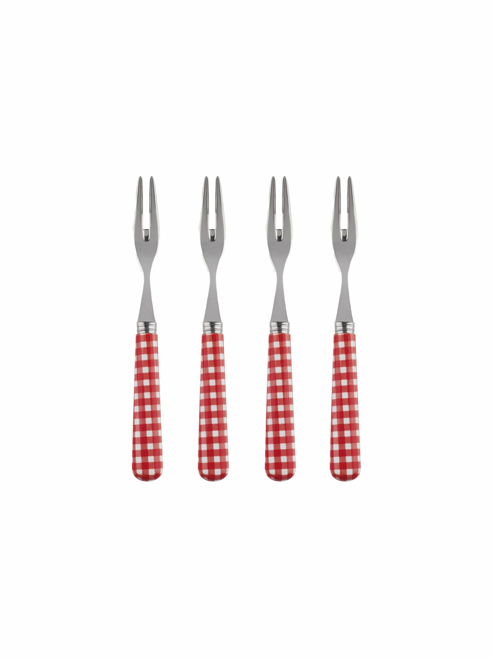 Sabre Paris Gingham Red Cocktail Forks