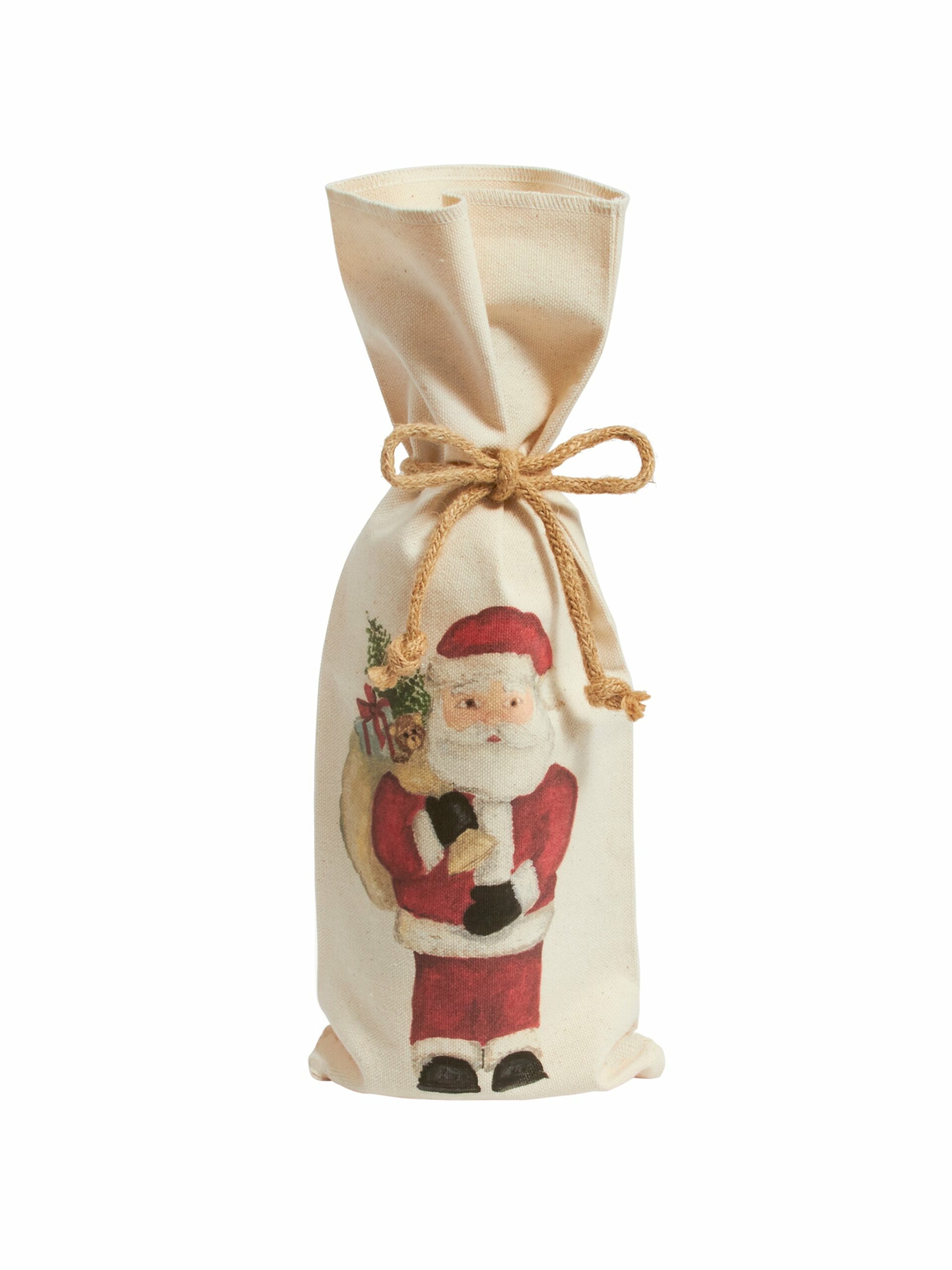 Santa Wine Bag