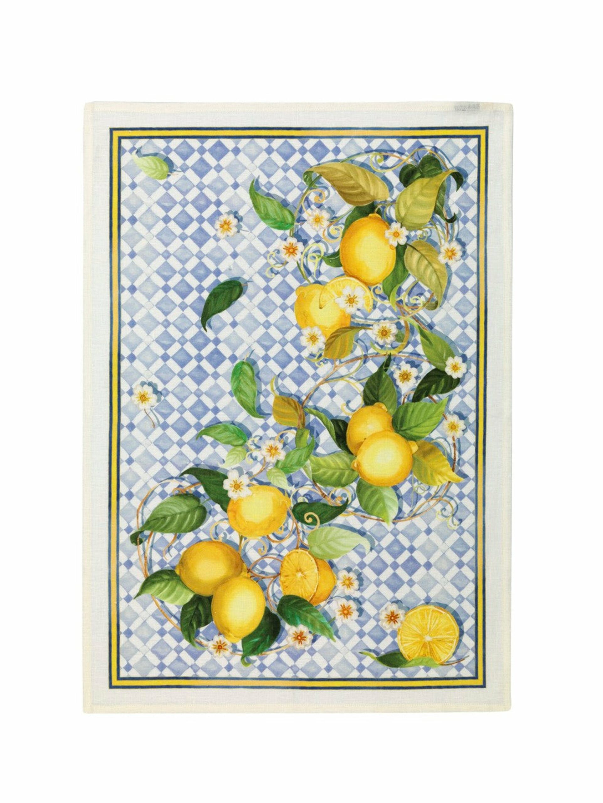 Sevilla Lemon Linen Kitchen Towel