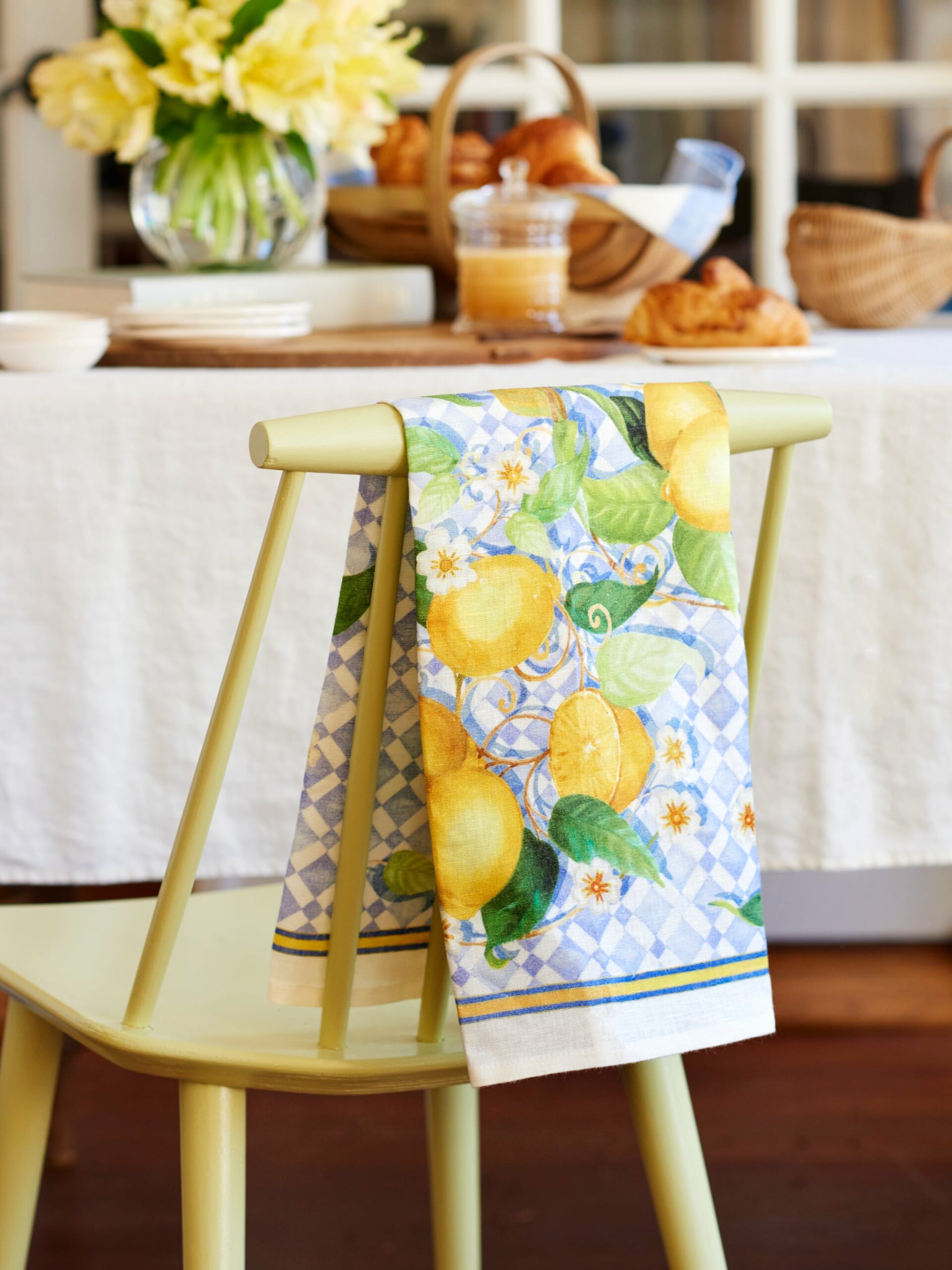 Sevilla Lemon Linen Kitchen Towel