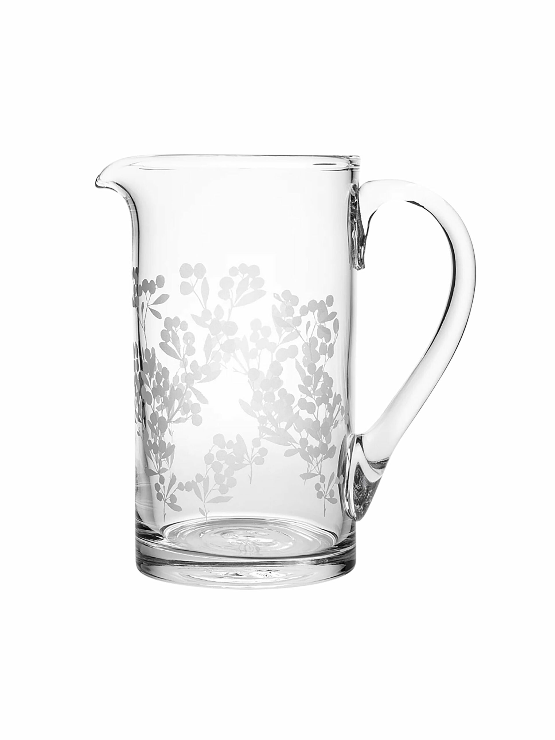 Simon Pearce Engraved Berry Ascutney Pitcher