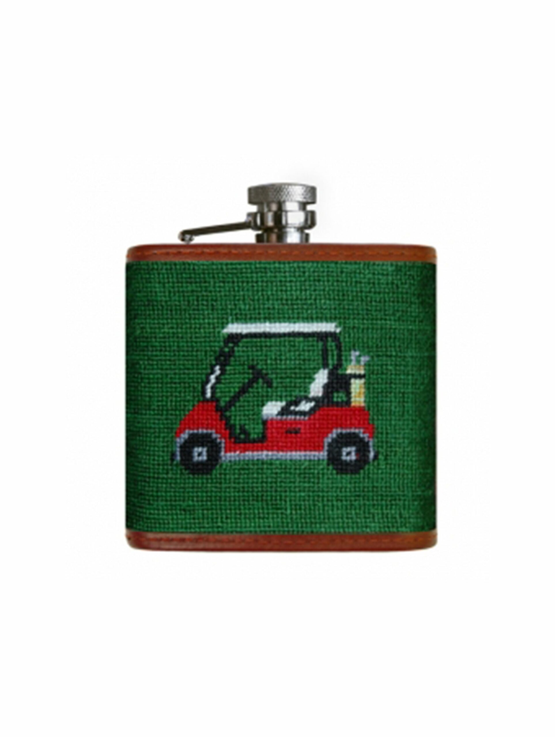 Smathers & Branson Needlepoint Flask Golf