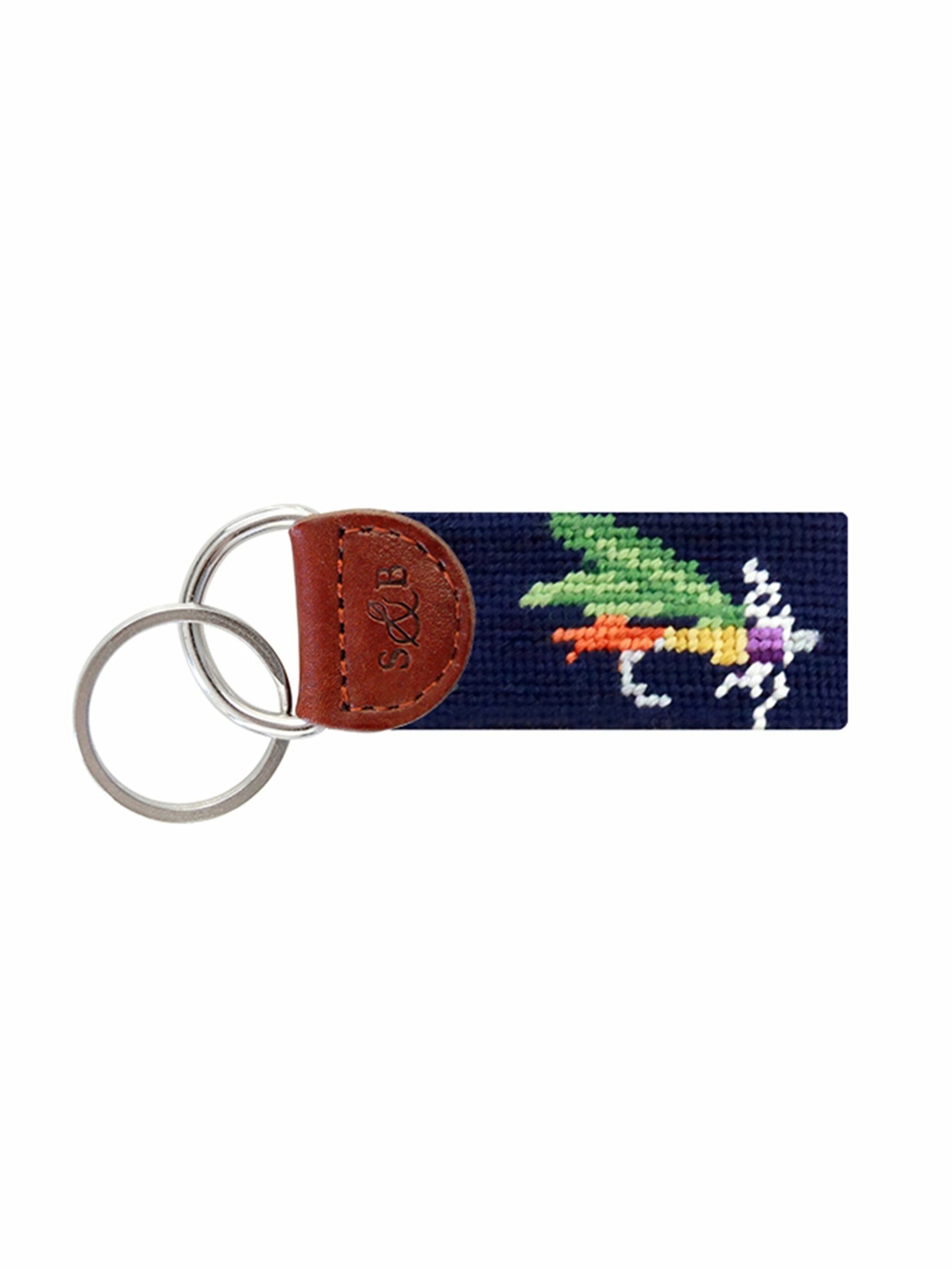 Smathers & Branson Fishing Fly Needlepoint Key Fob