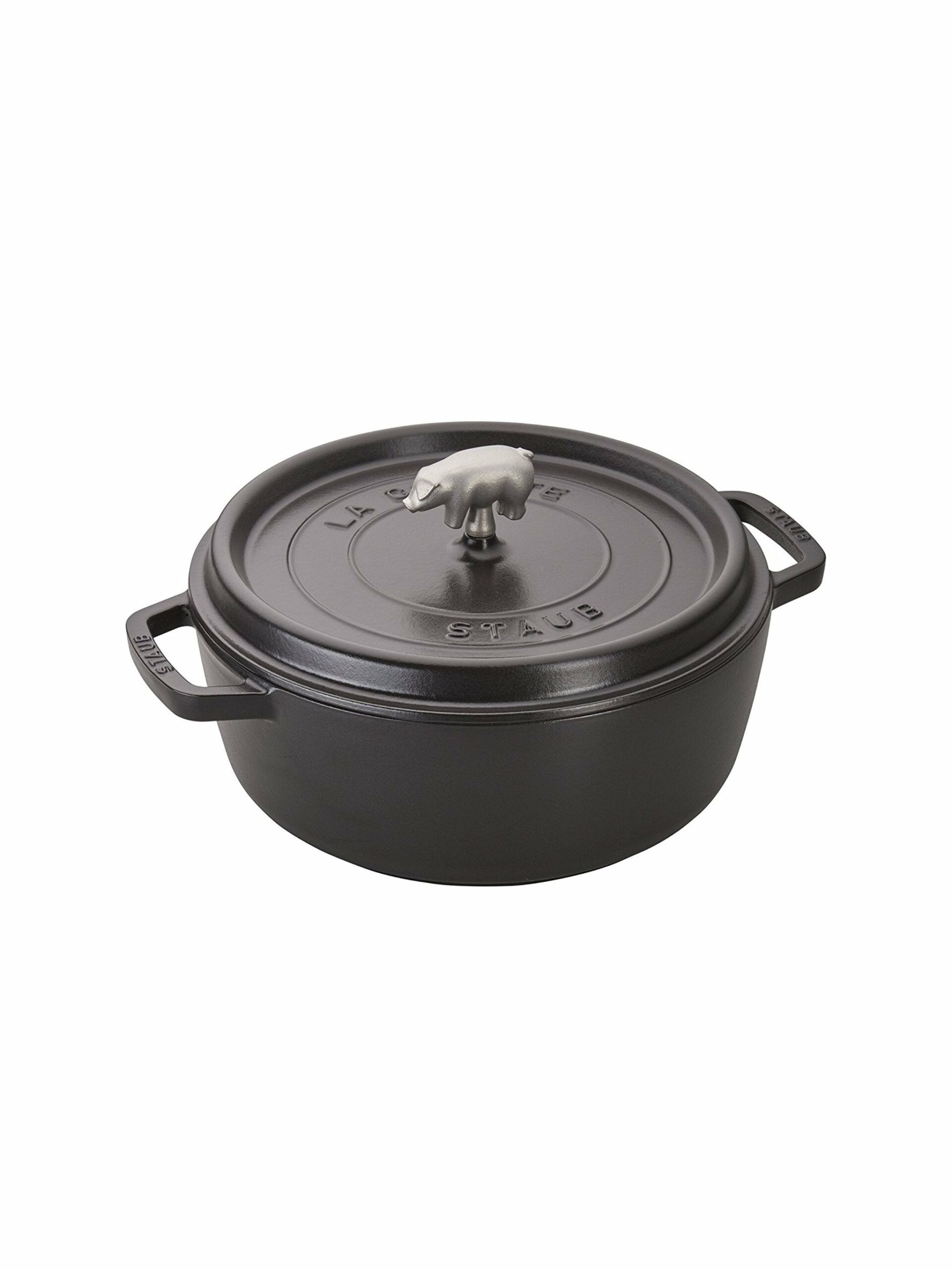 Staub Cast Iron 3.75 Quart Cochon Braiser with Pig Knob