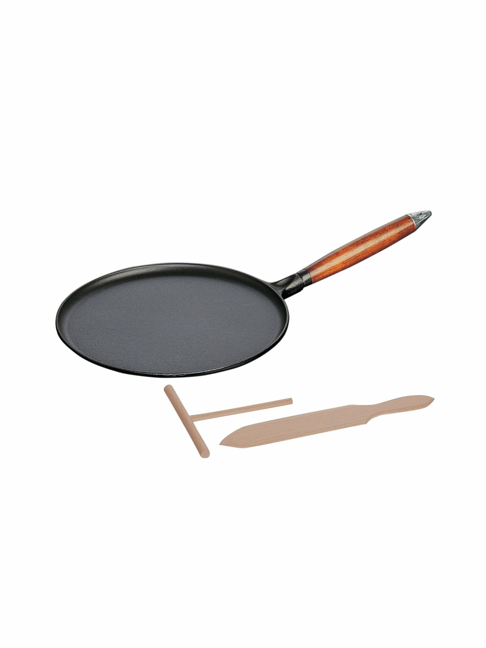 Staub Cast Iron Crêpe Pan with Spreader and Spatula