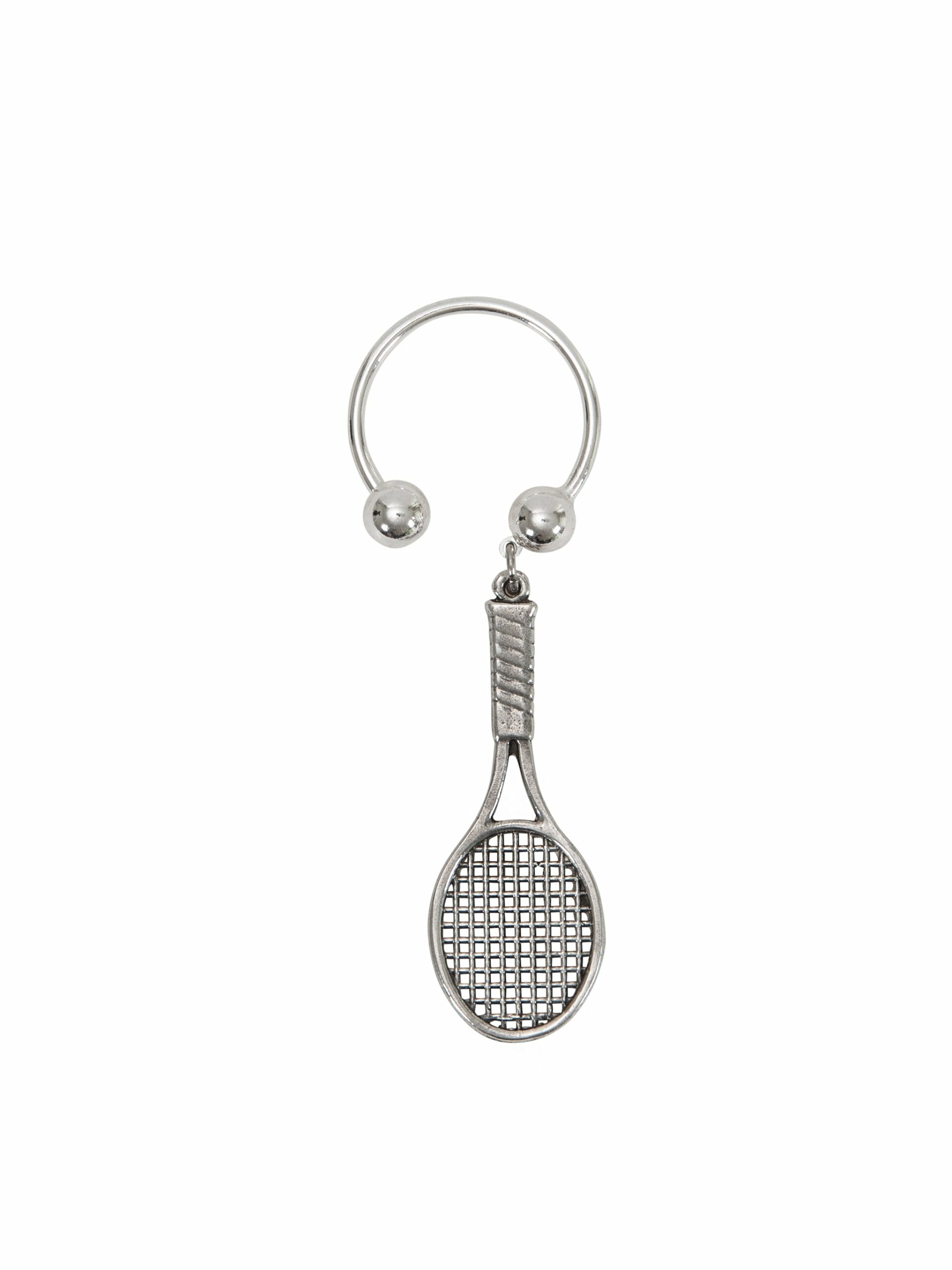 Tennis Racquet Pewter Key Chain