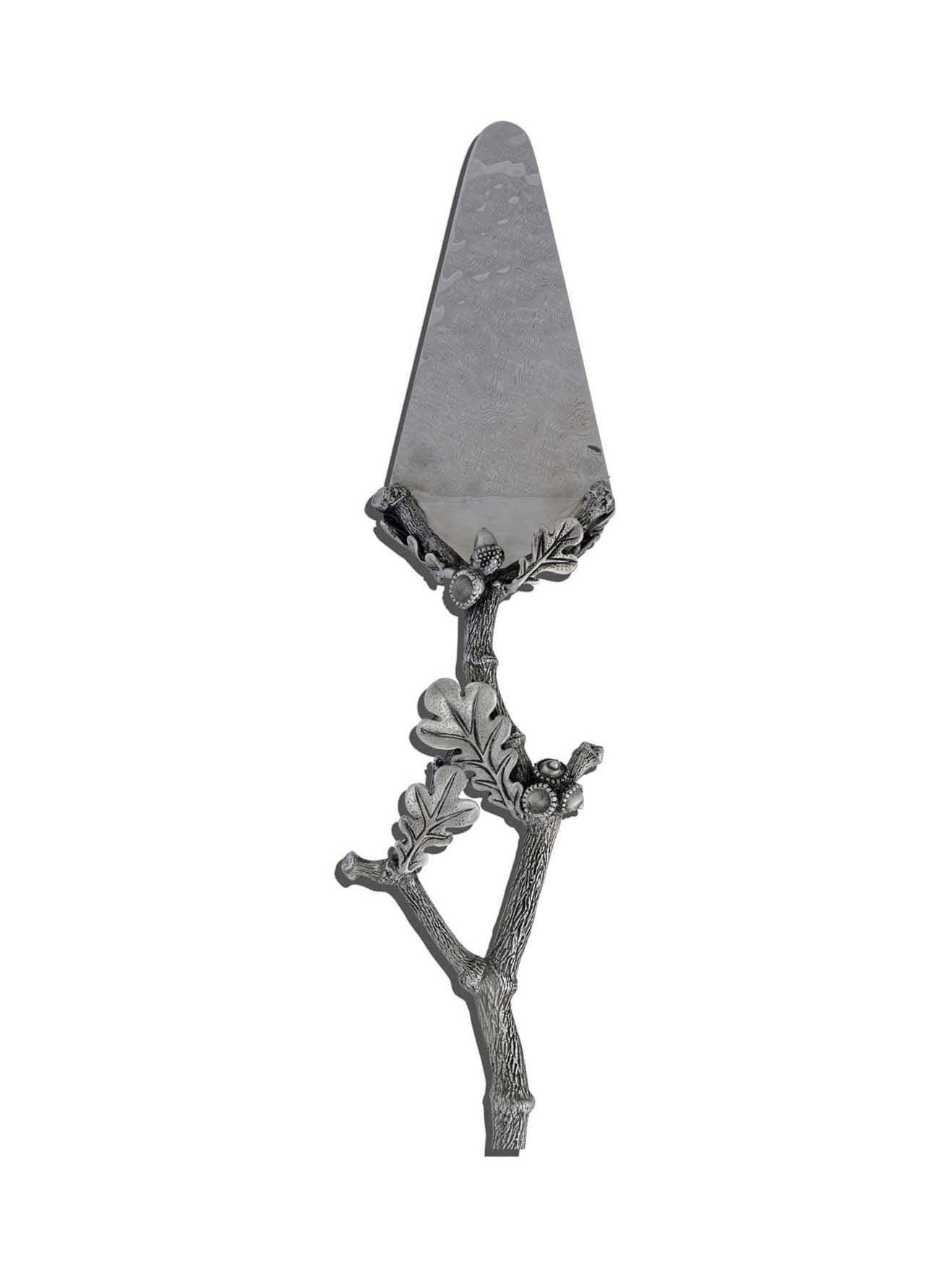 Acorn & Oak Leaf Pewter Pie Server