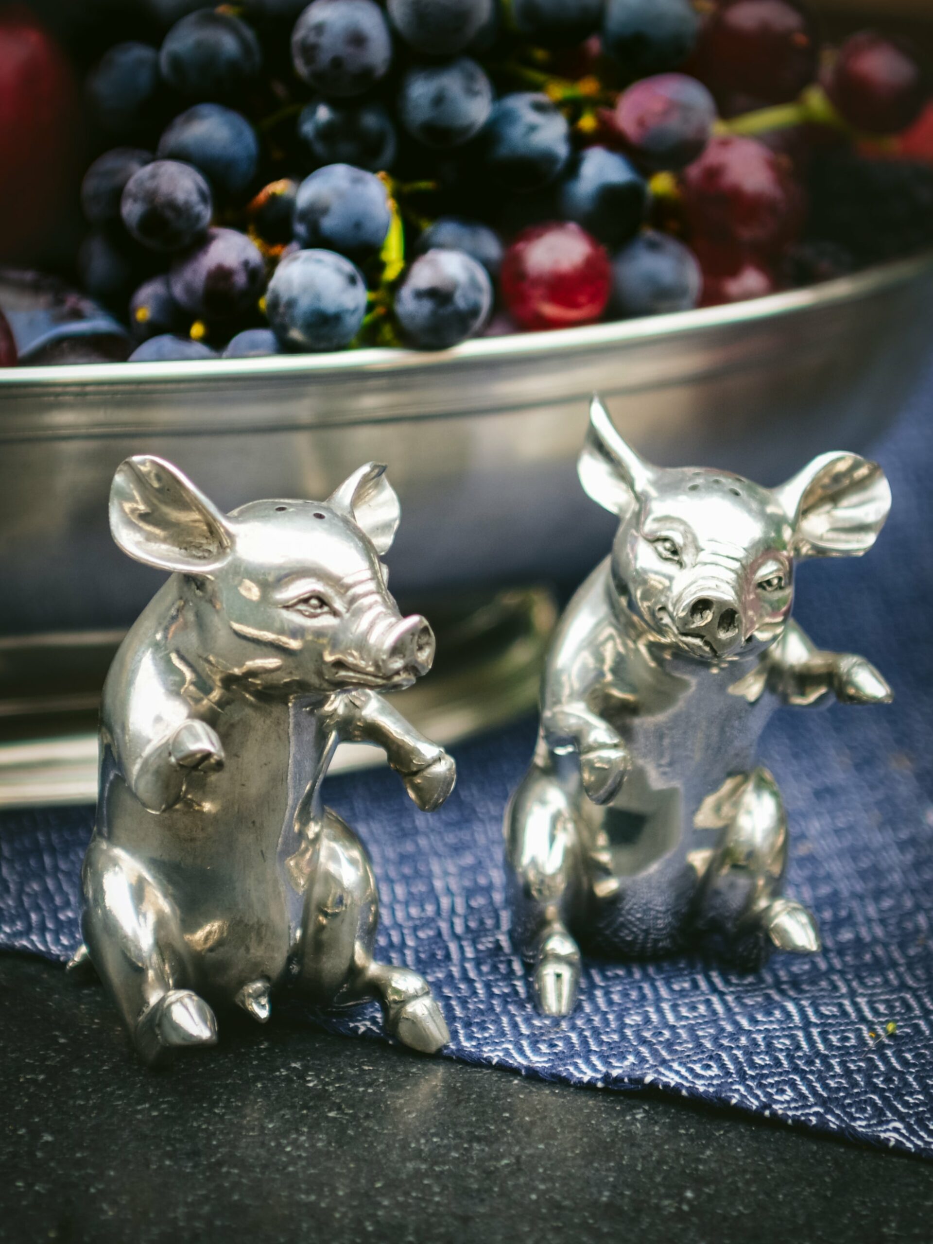 Pewter Pigs Salt and Pepper Shakers