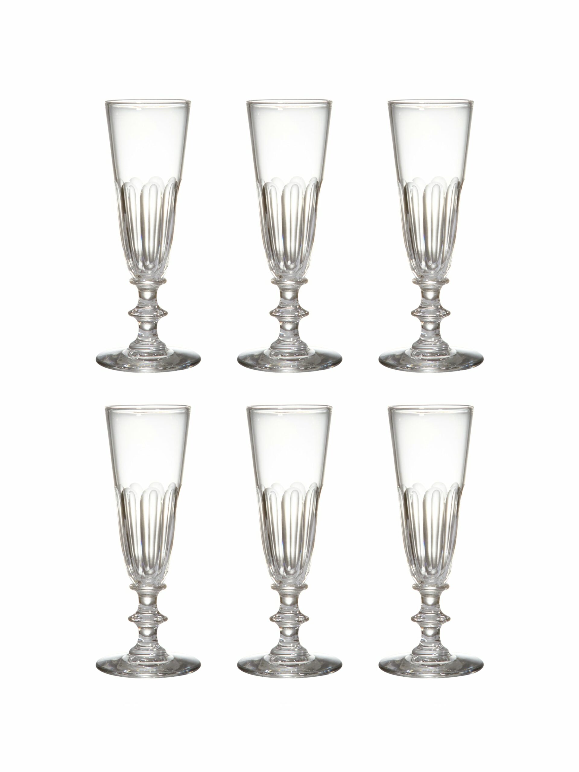 Vintage 1880s French Champagne Flutes