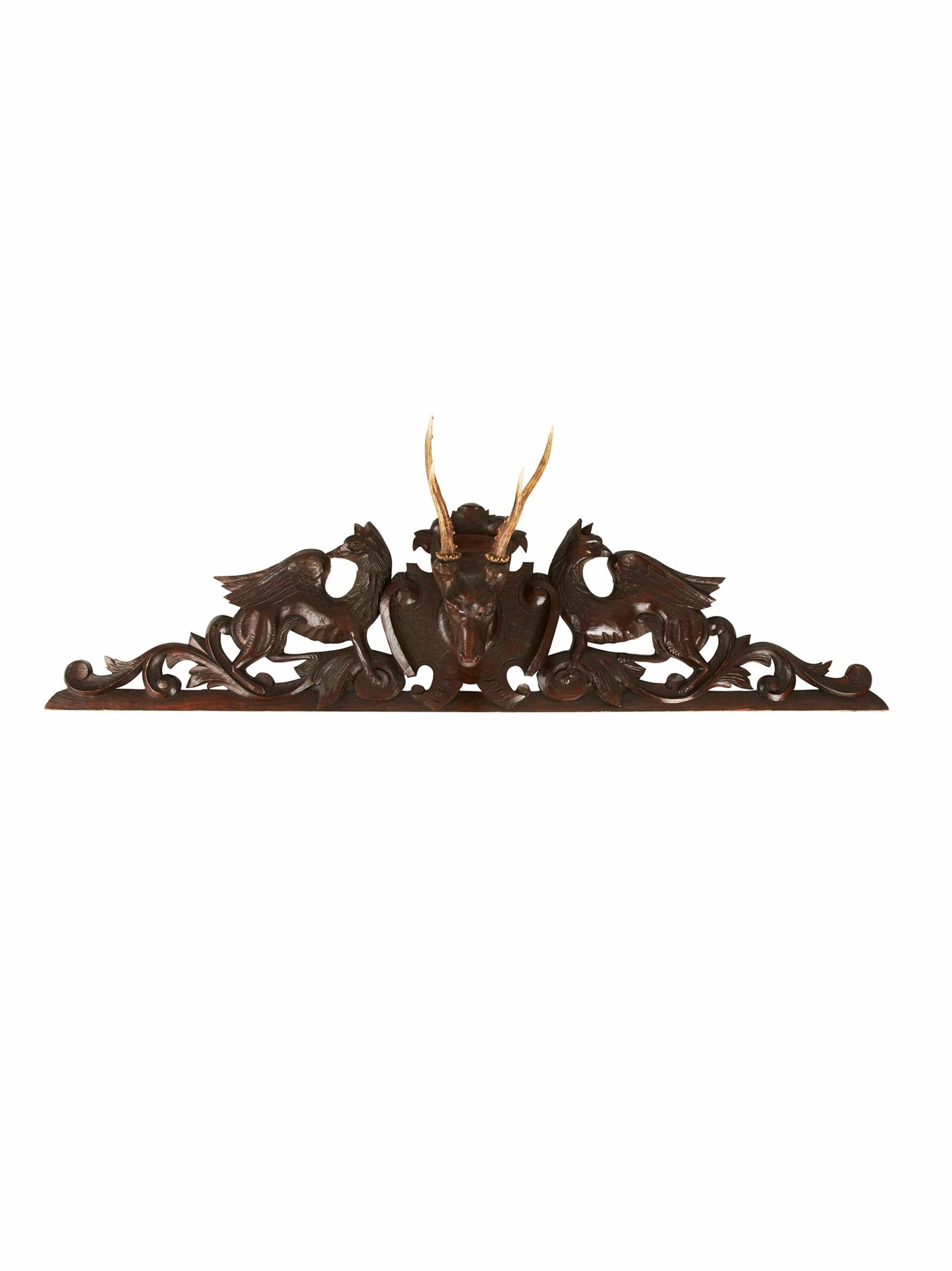 Vintage 1890s Hanging Black Forest Deer Carving