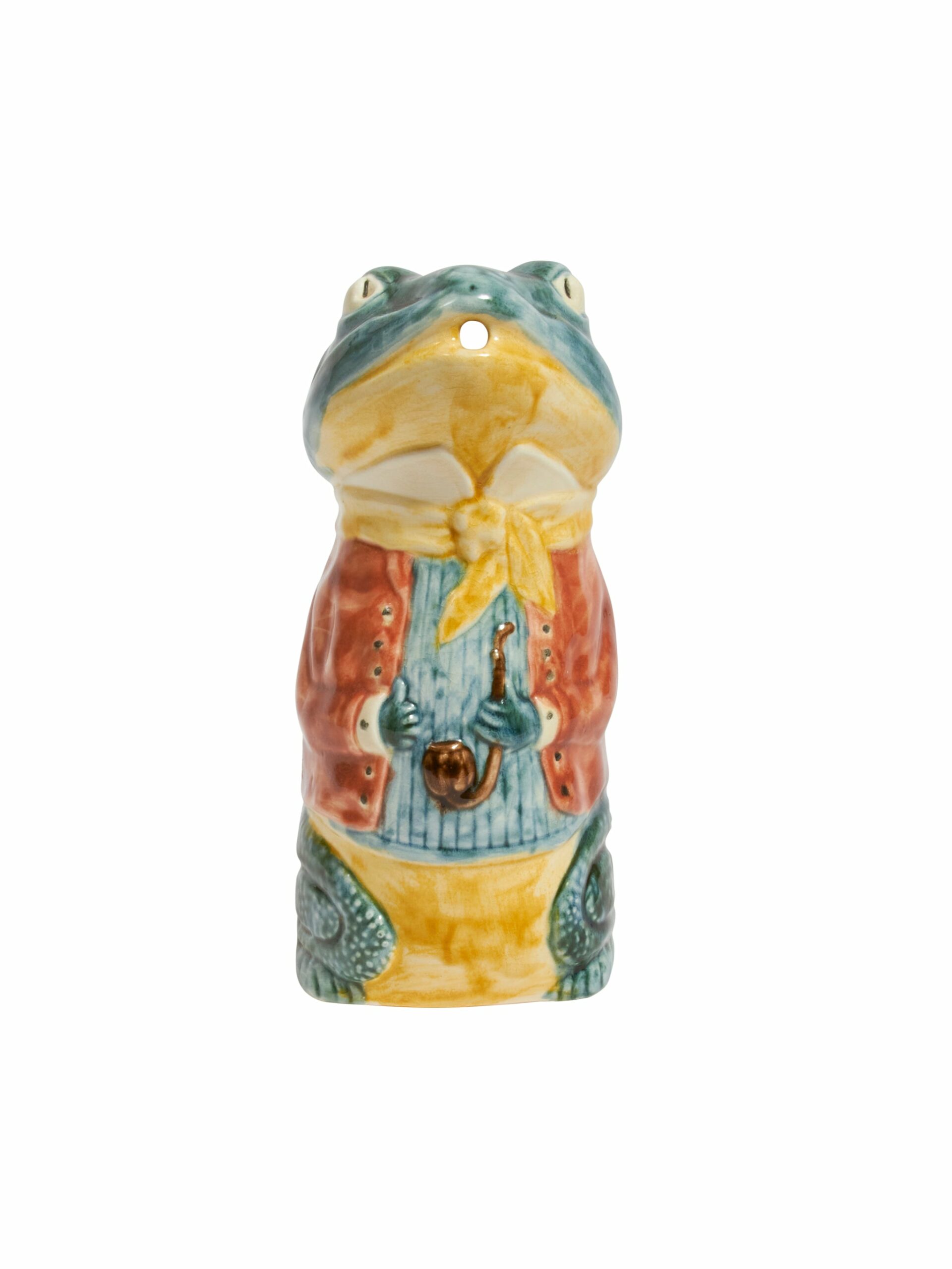 Vintage 1890s Majolica Frog Pitcher