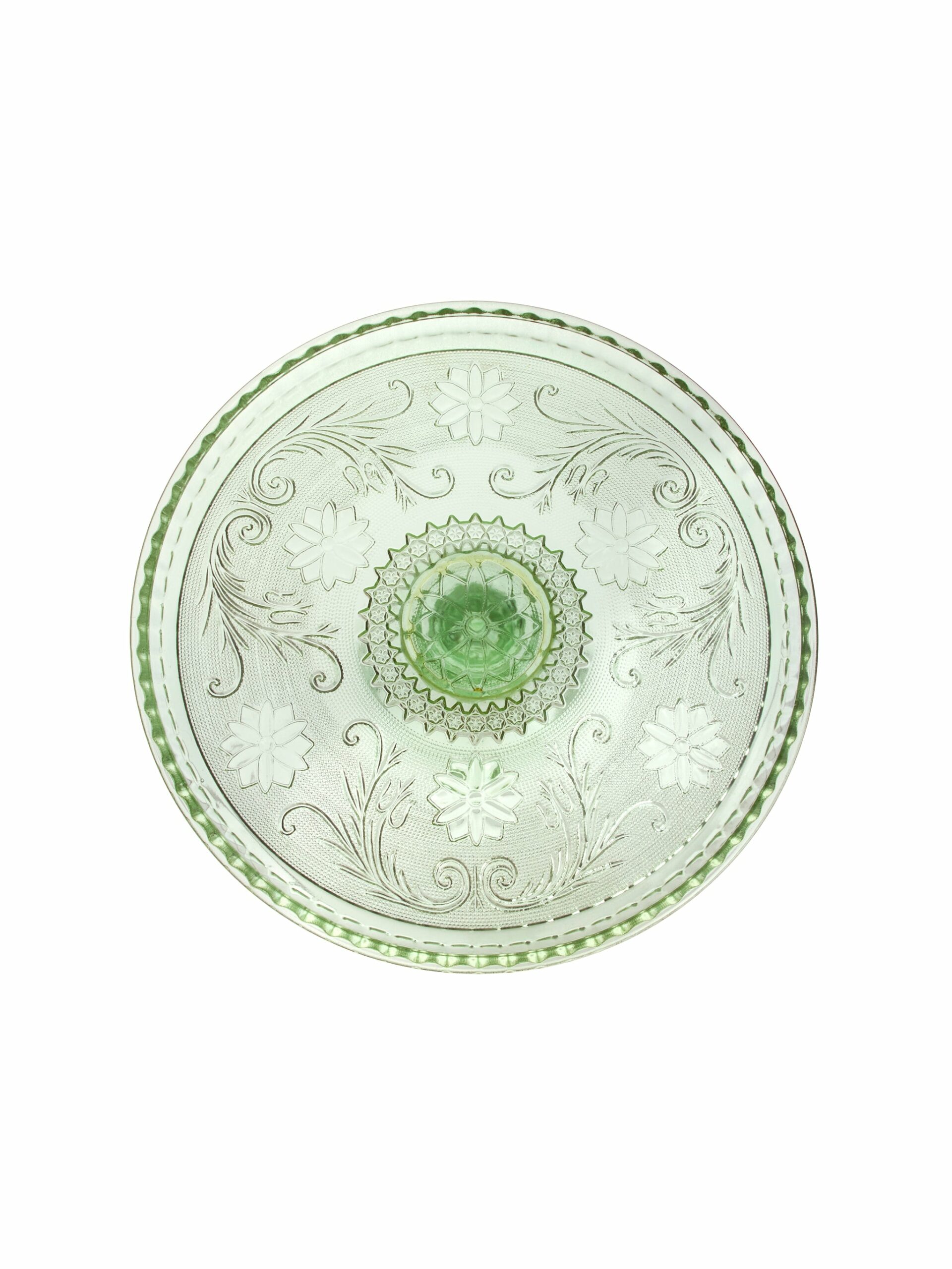 Vintage 1920s Tiara Chantilly Green Cake Stand