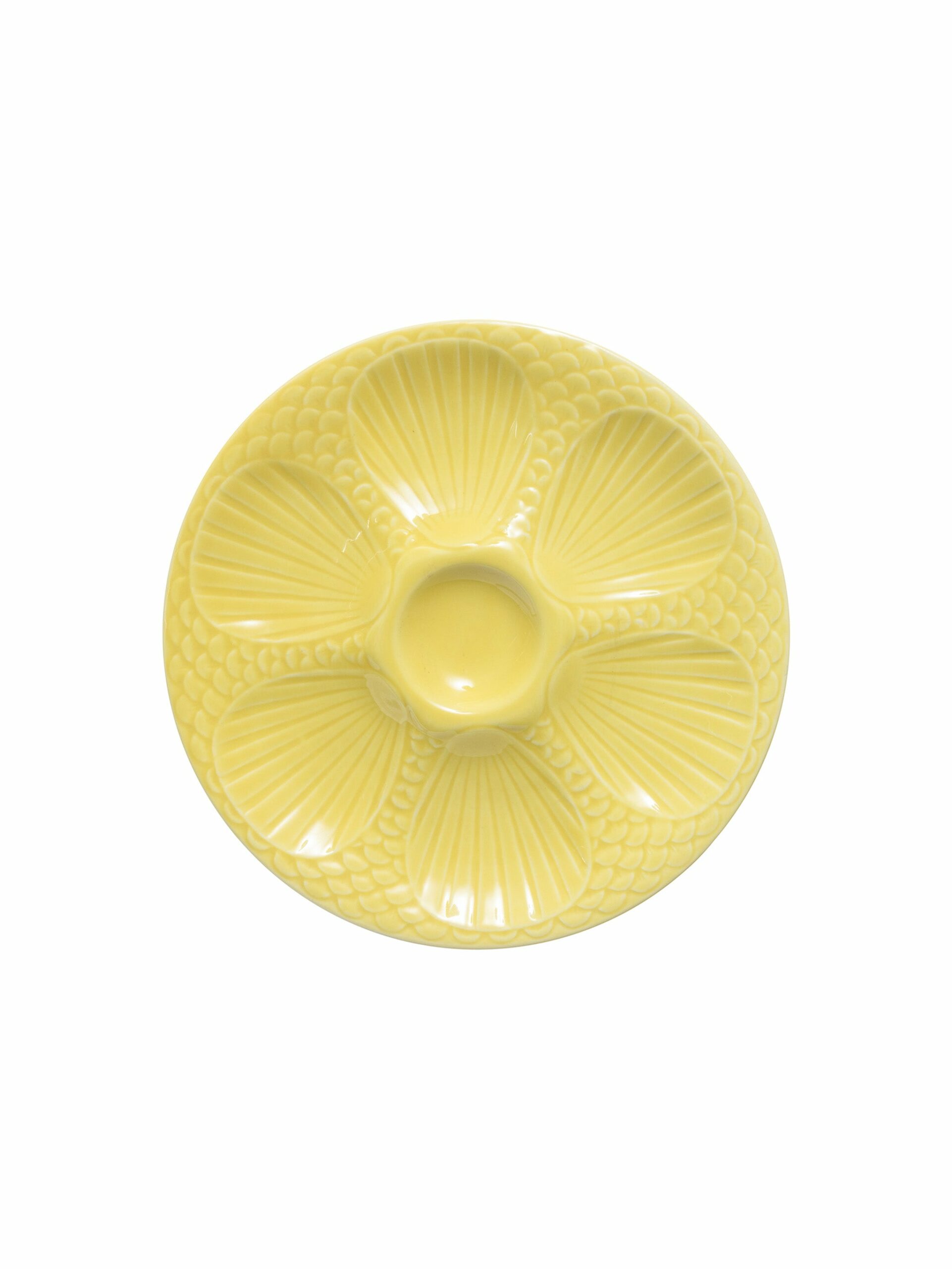 Vintage 1930s Digoin Yellow Oyster Plate