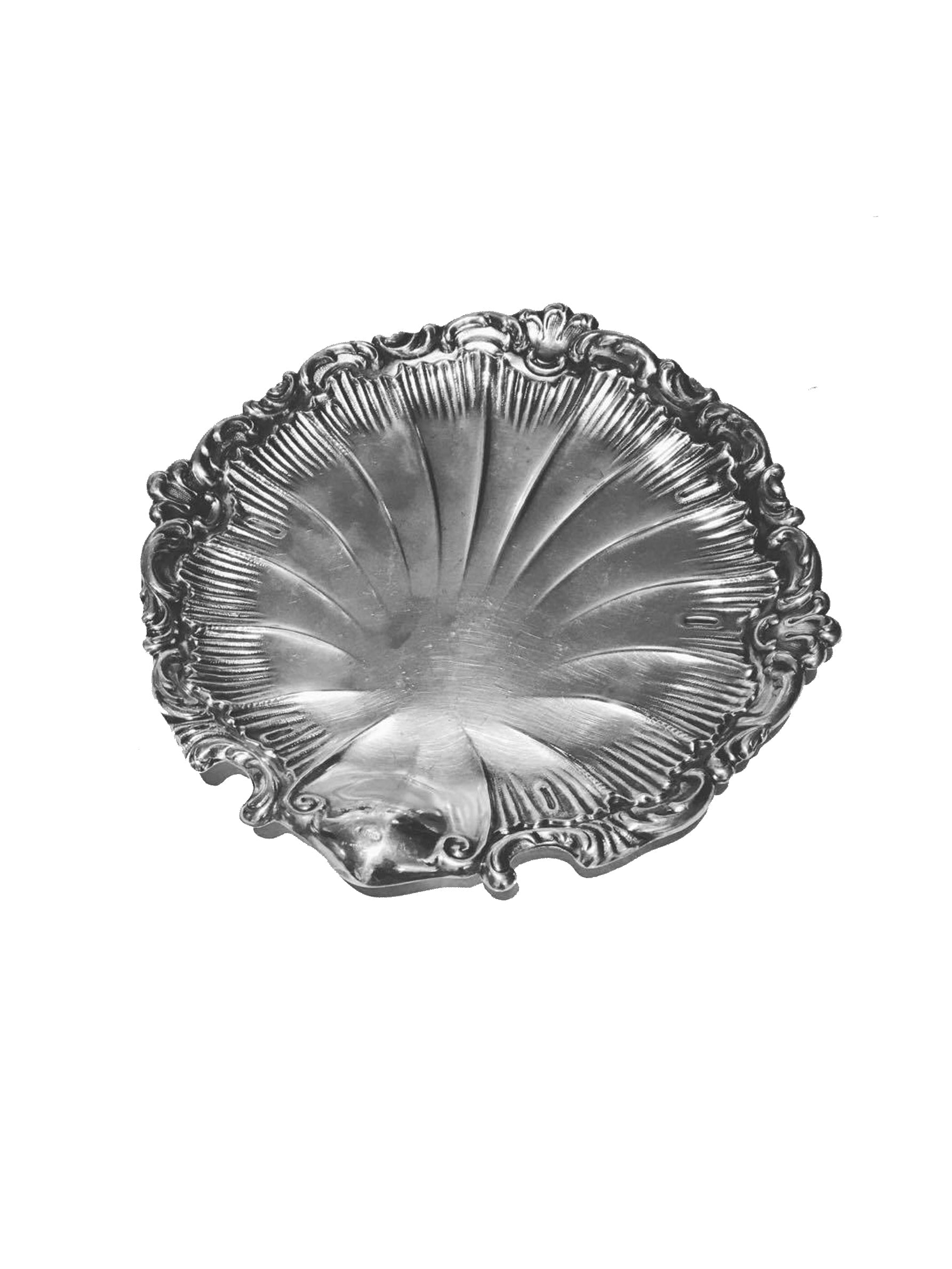 Vintage 1930s English Silver Plate Shell Plate