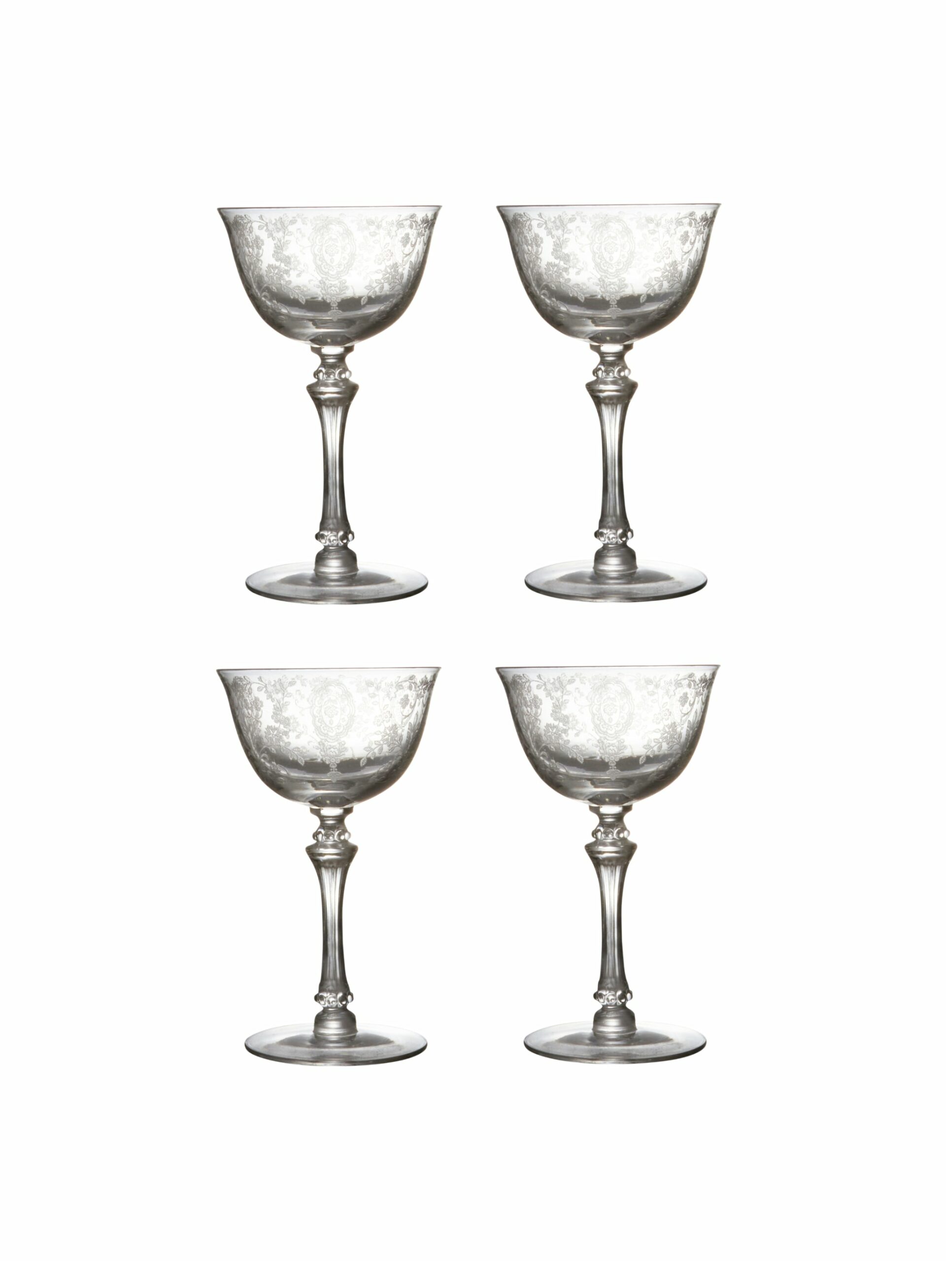 Vintage 1940s June Night Small Cocktail Glasses