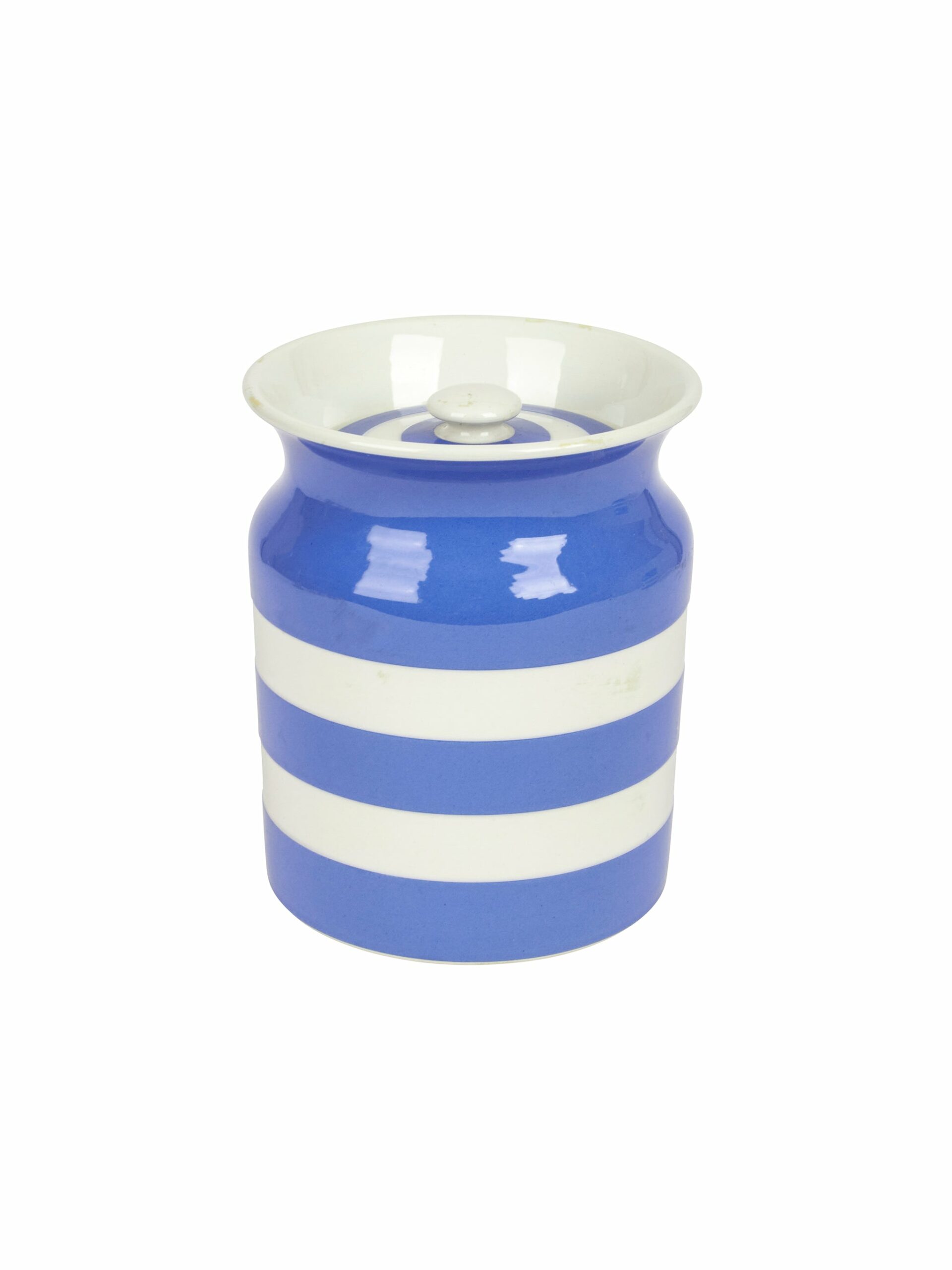 Vintage 1950s English Blue and White Canister Set