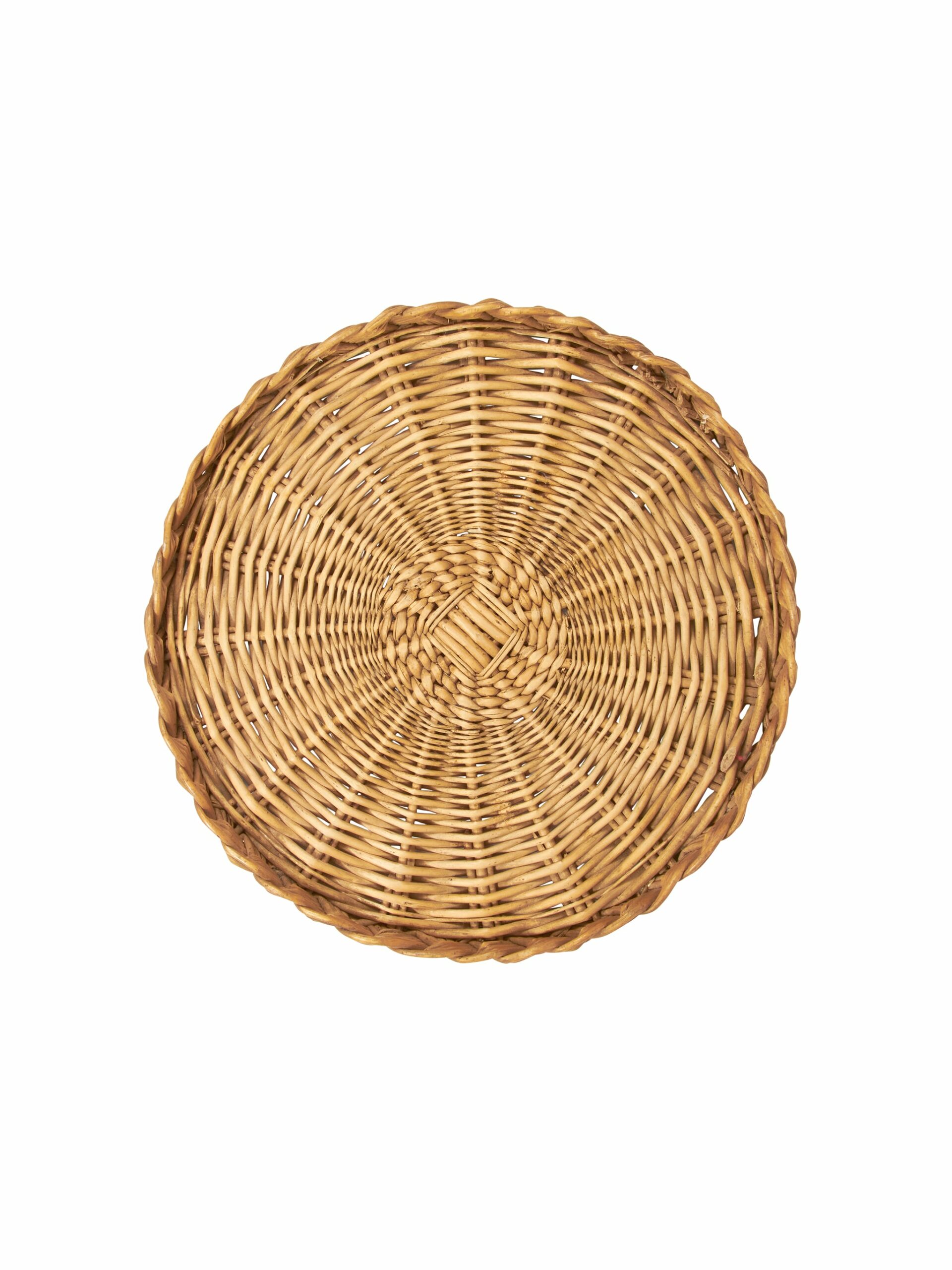 Vintage 1950s French Wicker Cheese Serving Tray