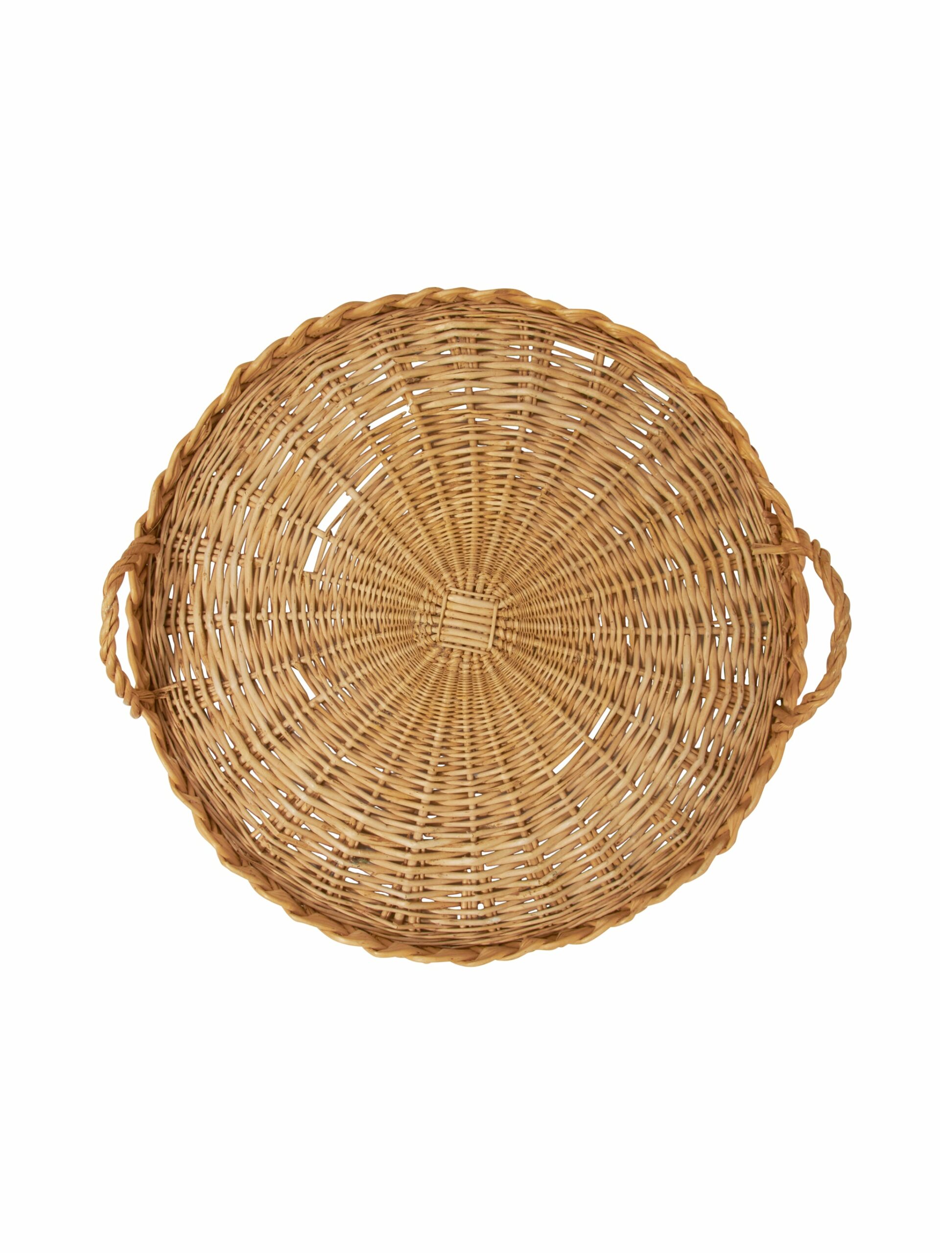 Vintage 1950s French Wicker Cheese Tray