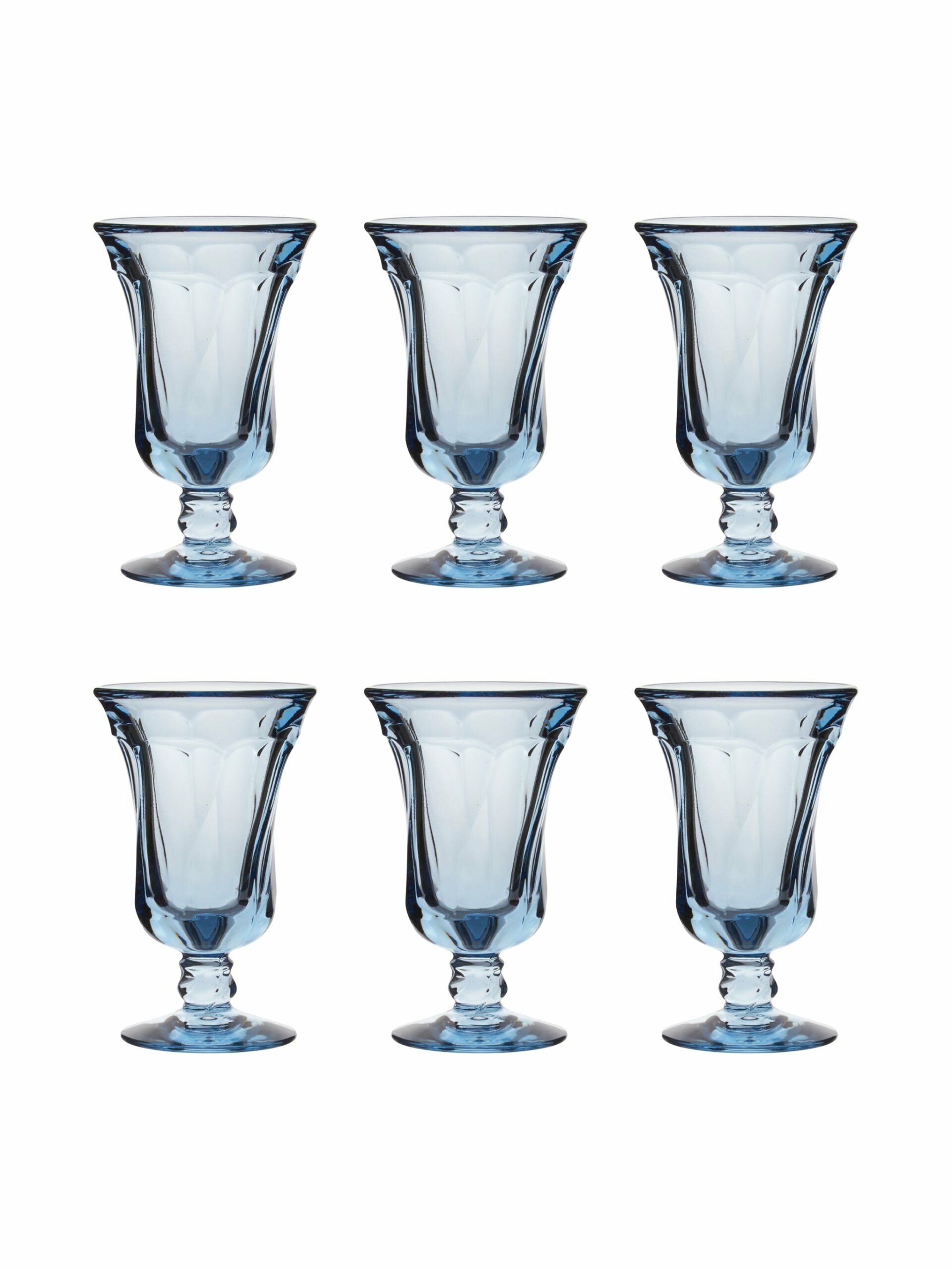 Vintage 1958 Blue Jamestown Juice Glasses